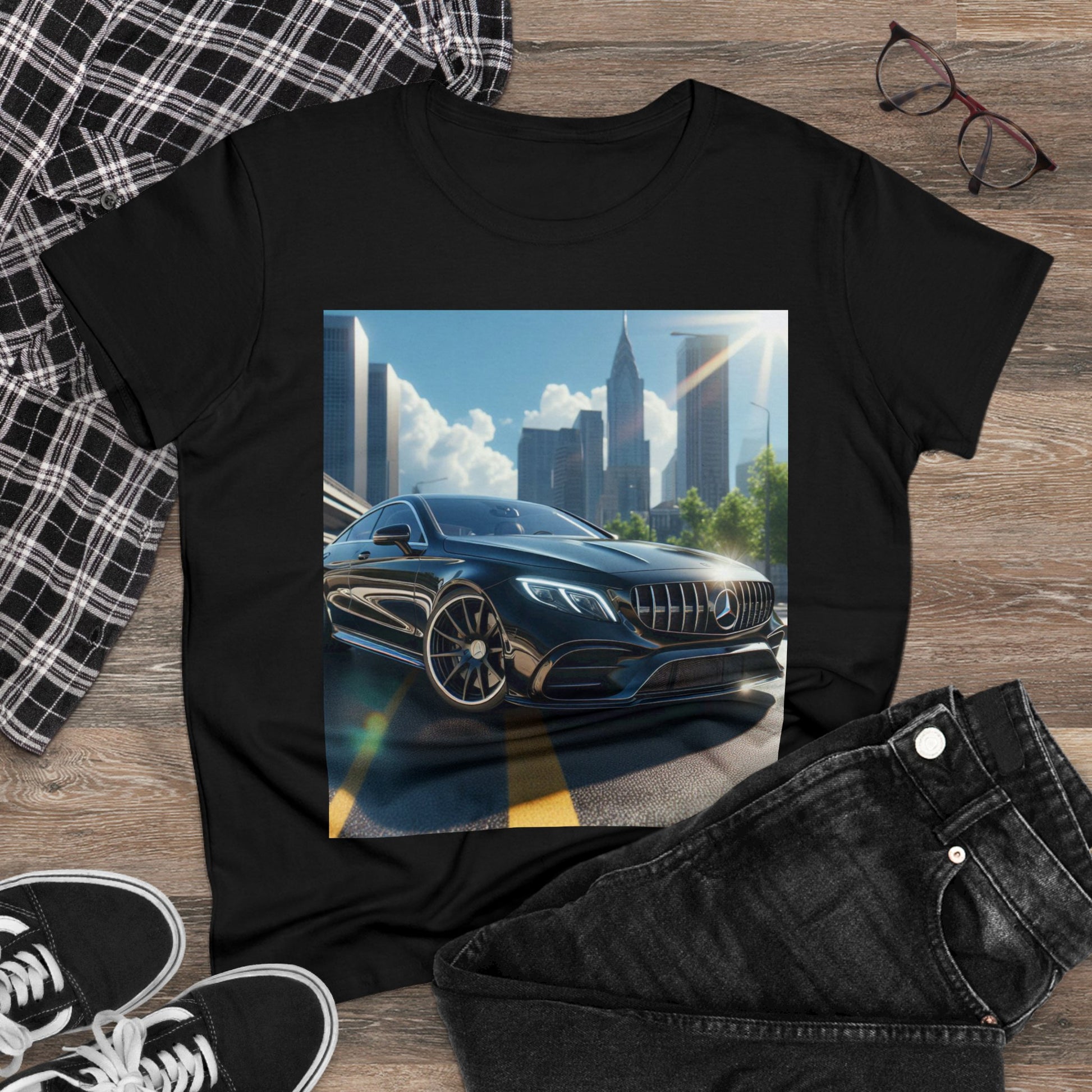 Black Mercedes T-Shirt T-Shirt Printify