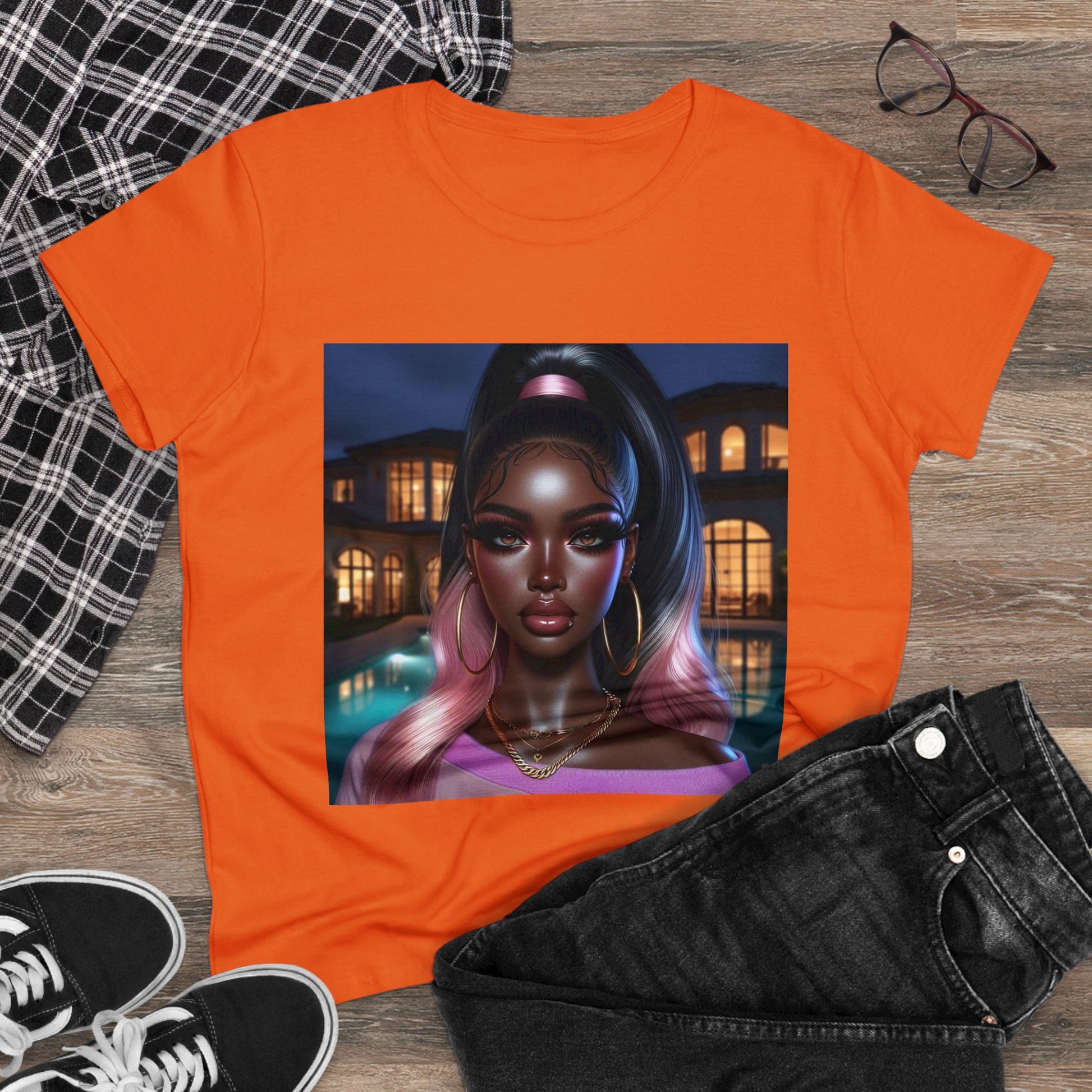 Pink at Night T-Shirt T-Shirt Printify