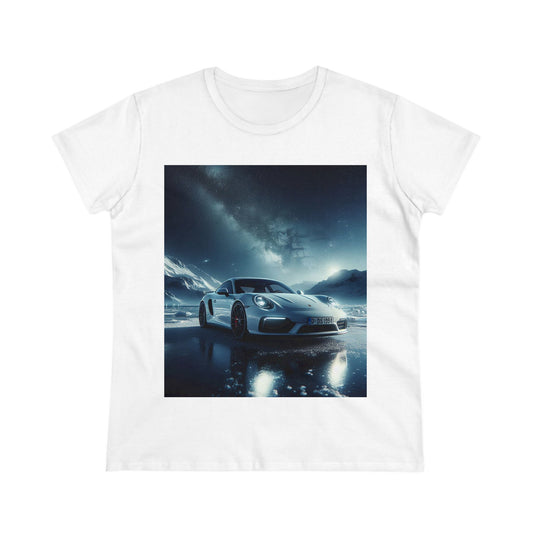 White Porsche T-Shirt T-Shirt Printify White S