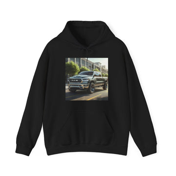 Gray Dodge Ram Hoodie Hoodie Printify Black S
