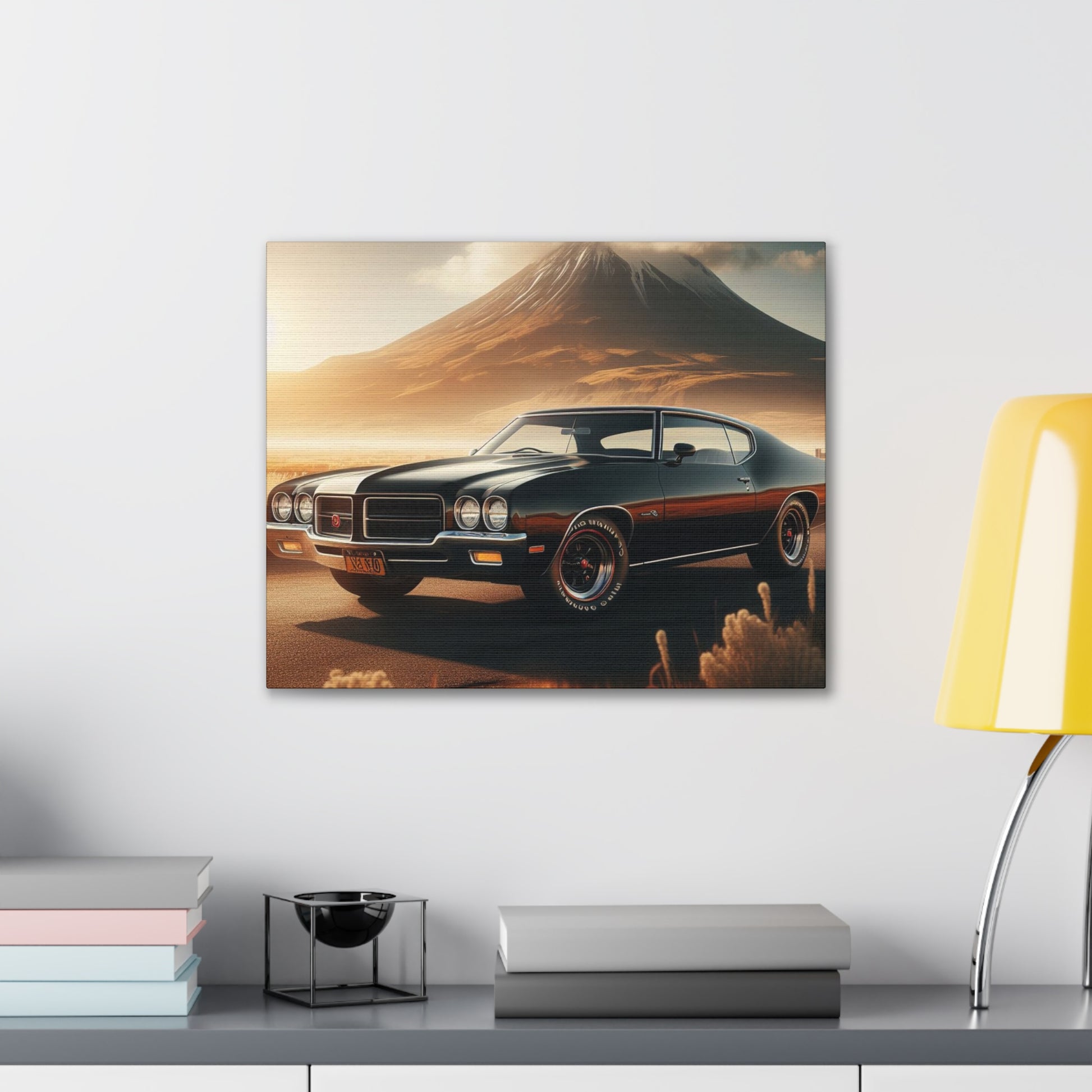 1972 Black Buick Gran Sport Canvas Canvas Printify 20″ x 16″ (Horizontal) 0.75''