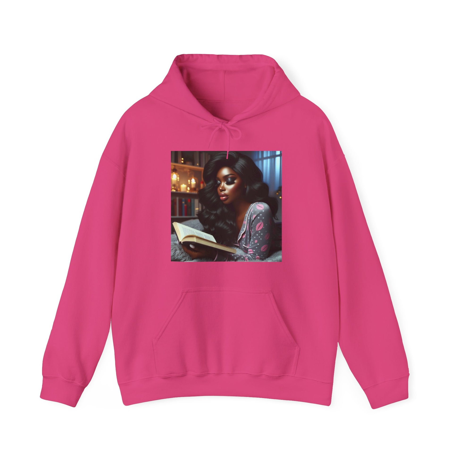 Late Night Book Hoodie Hoodie Printify Heliconia S