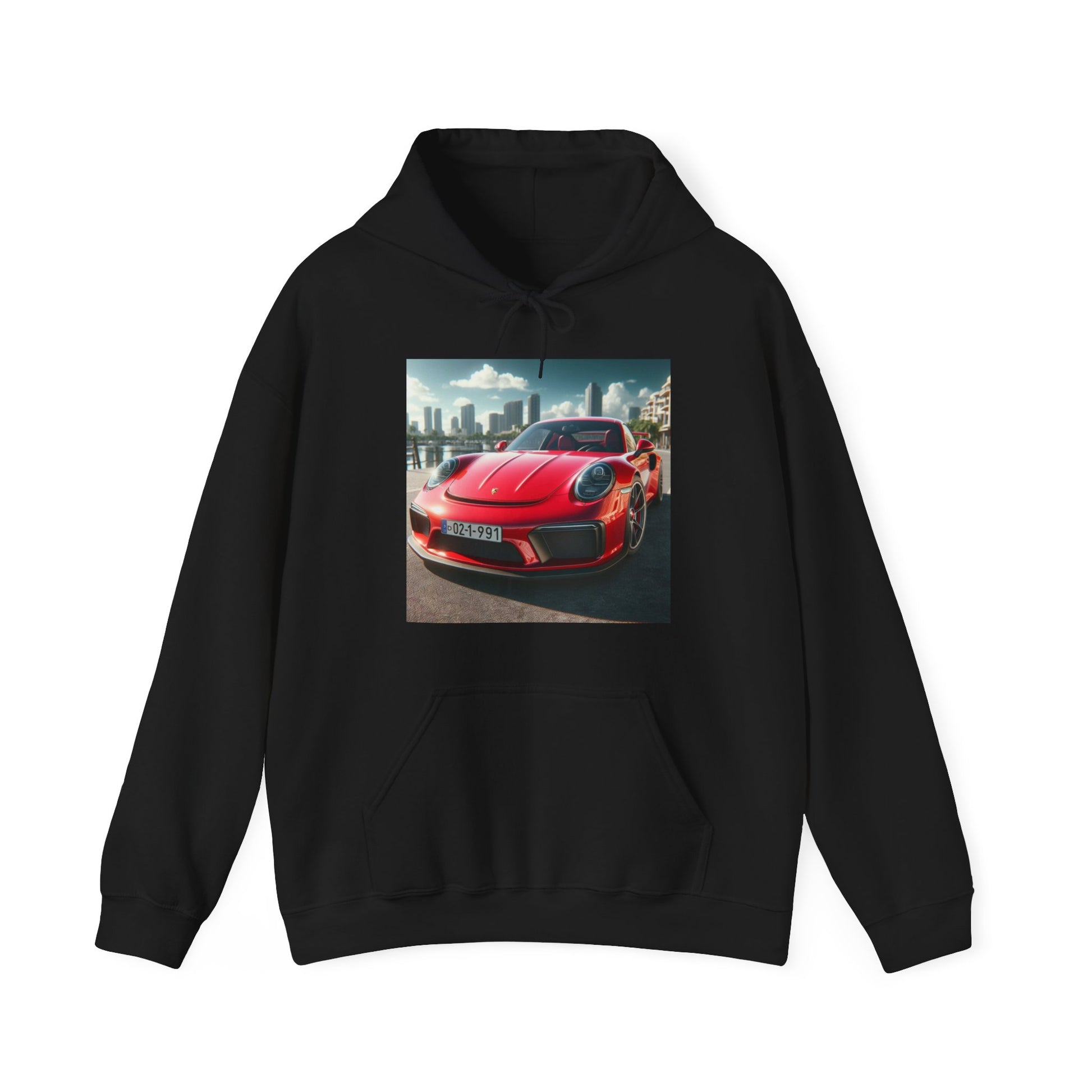 Red Porsche Hoodie Hoodie Printify Black S