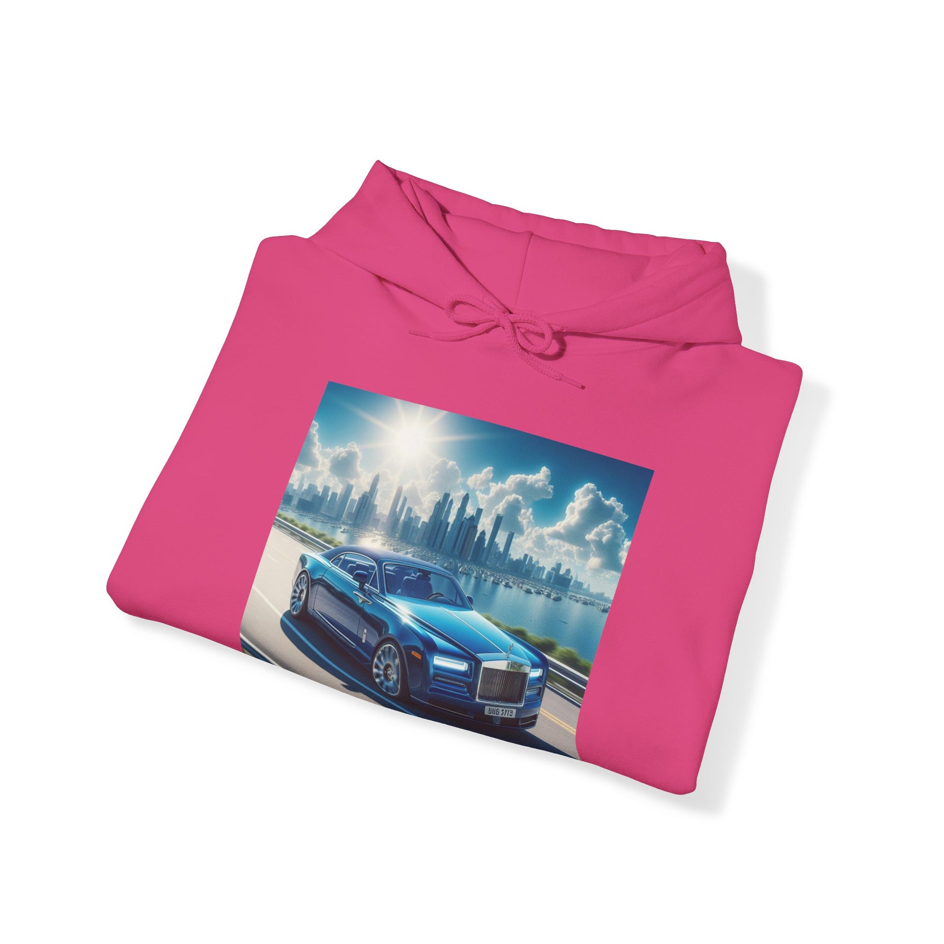 Blue Rolls Royce Hoodie Hoodie Printify
