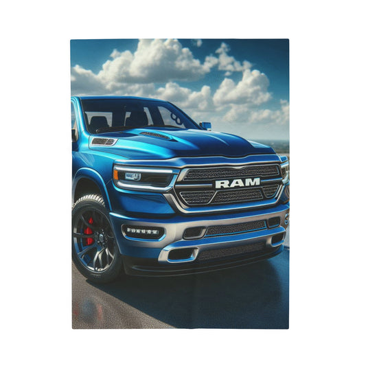 Blue Dodge RAM Plush Blanket All Over Prints Printify 30" × 40"
