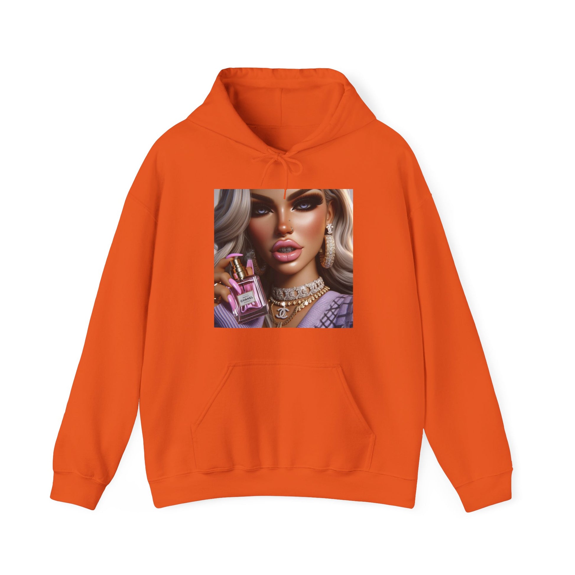 Chanel Please Hoodie Hoodie Printify Orange S