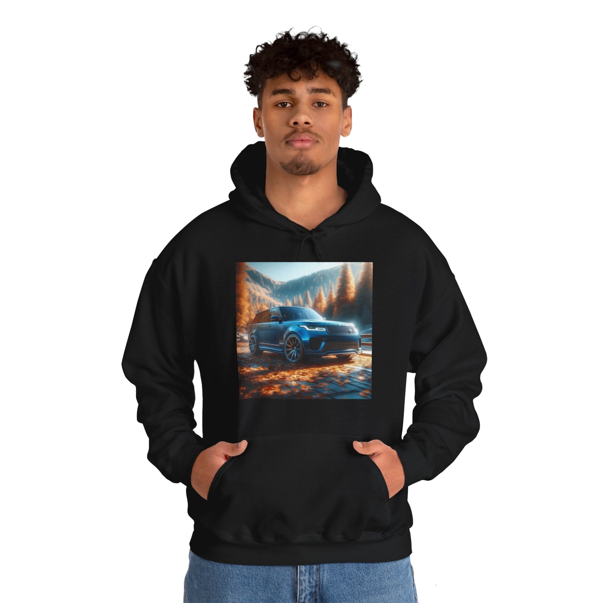 Blue Range Rover Hoodie Hoodie Printify