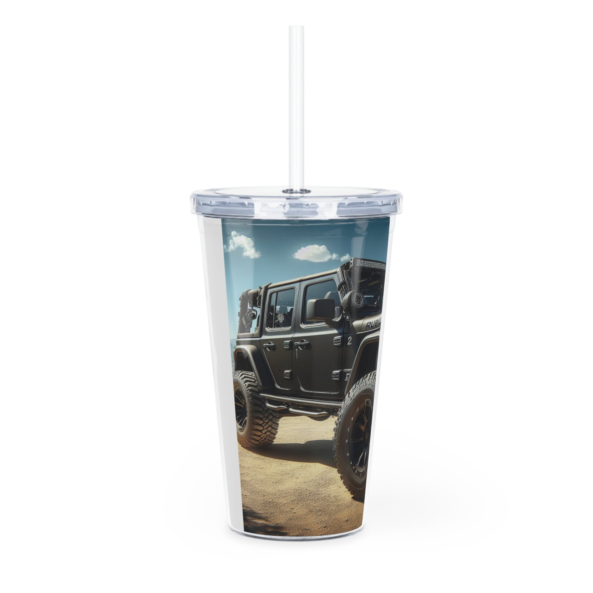 Black Rubicon Tumbler with Straw Mug Printify