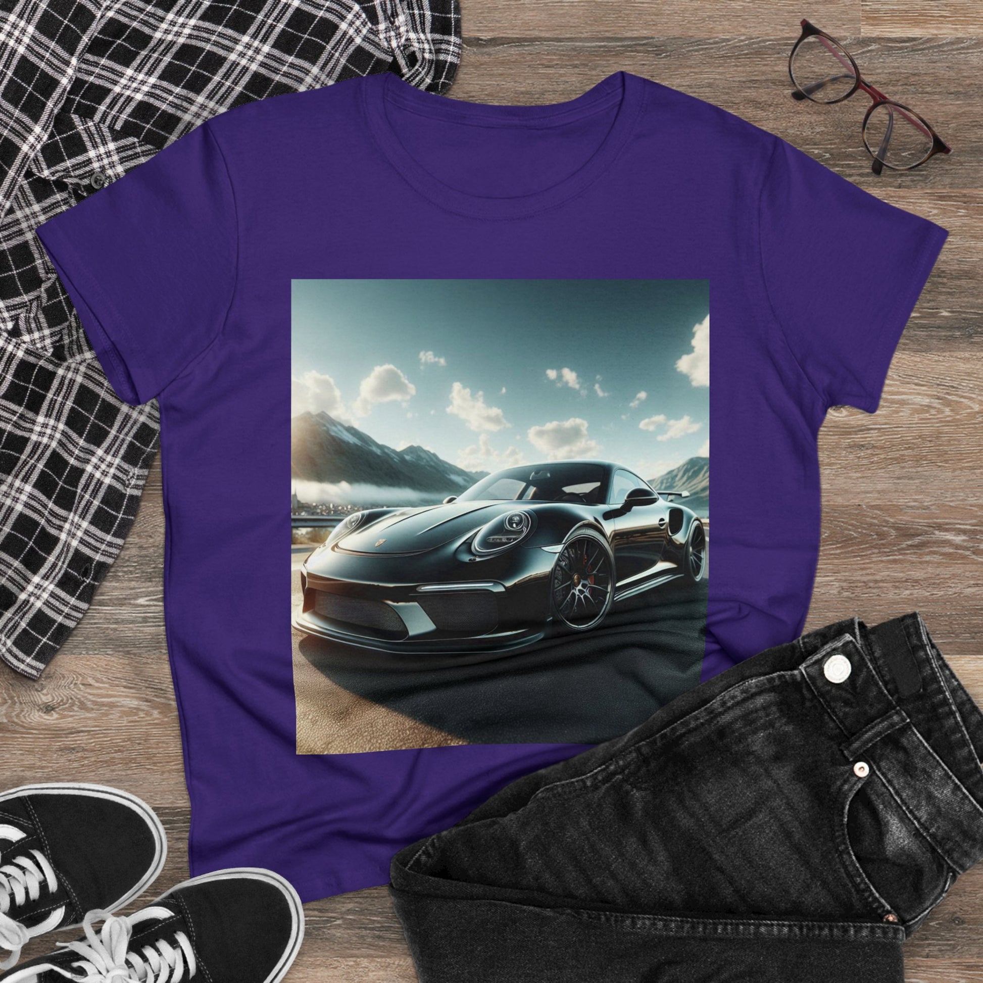 Black Porsche T-Shirt T-Shirt Printify