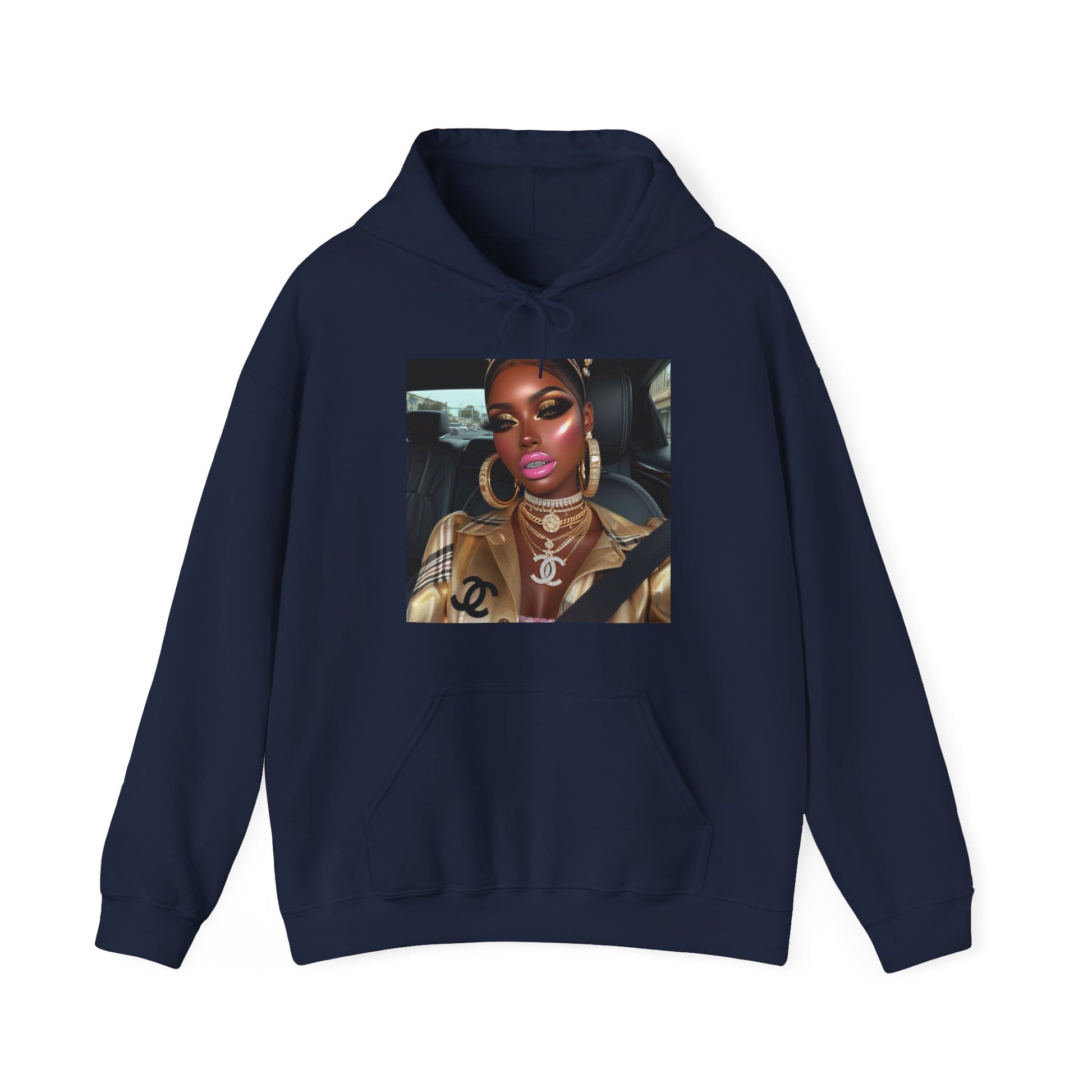 Car Beauty Hoodie Hoodie Printify Navy S