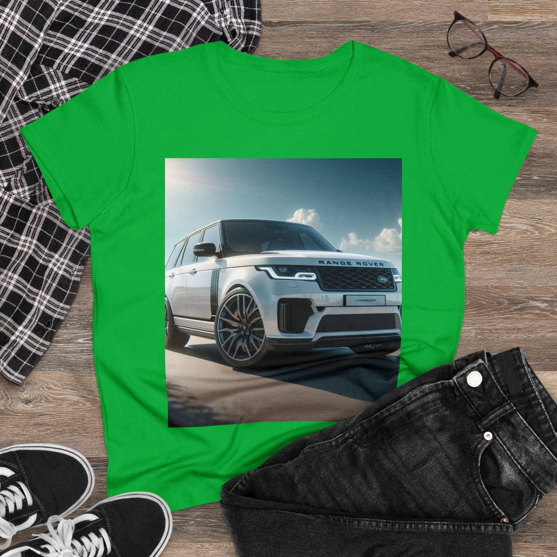 White Range Rover T-Shirt T-Shirt Printify