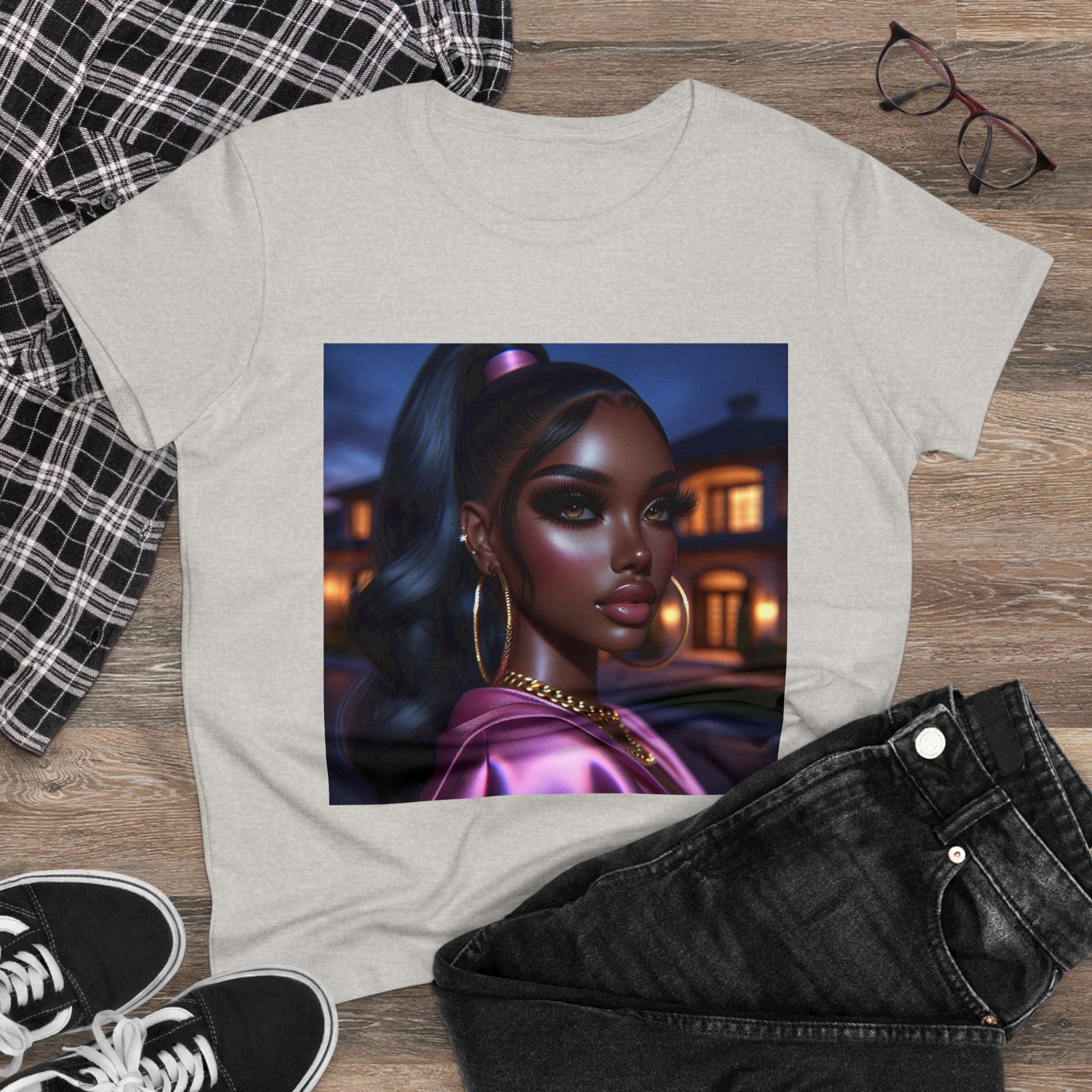 Pink at Night T-Shirt T-Shirt Printify