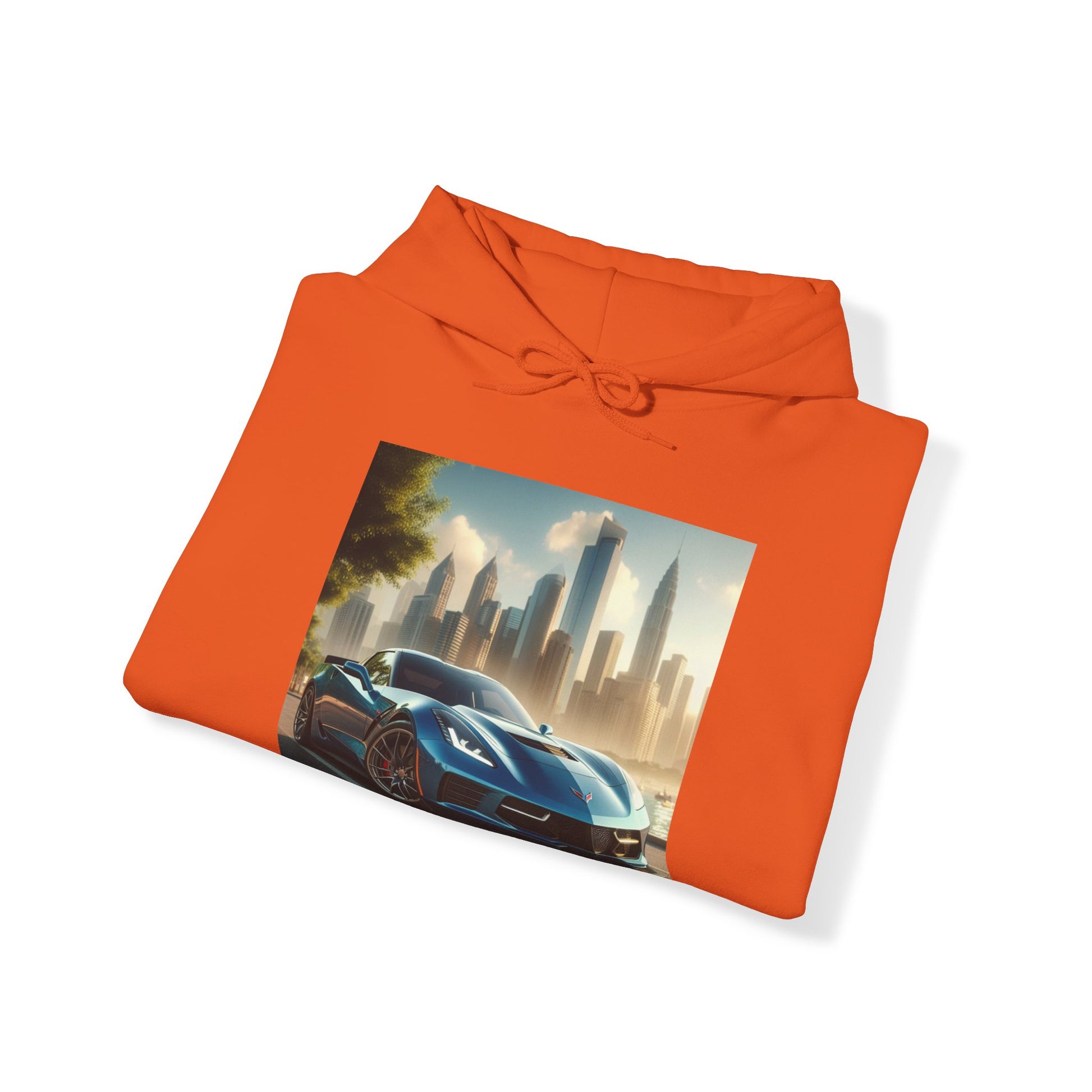 Blue Corvette Hoodie Hoodie Printify