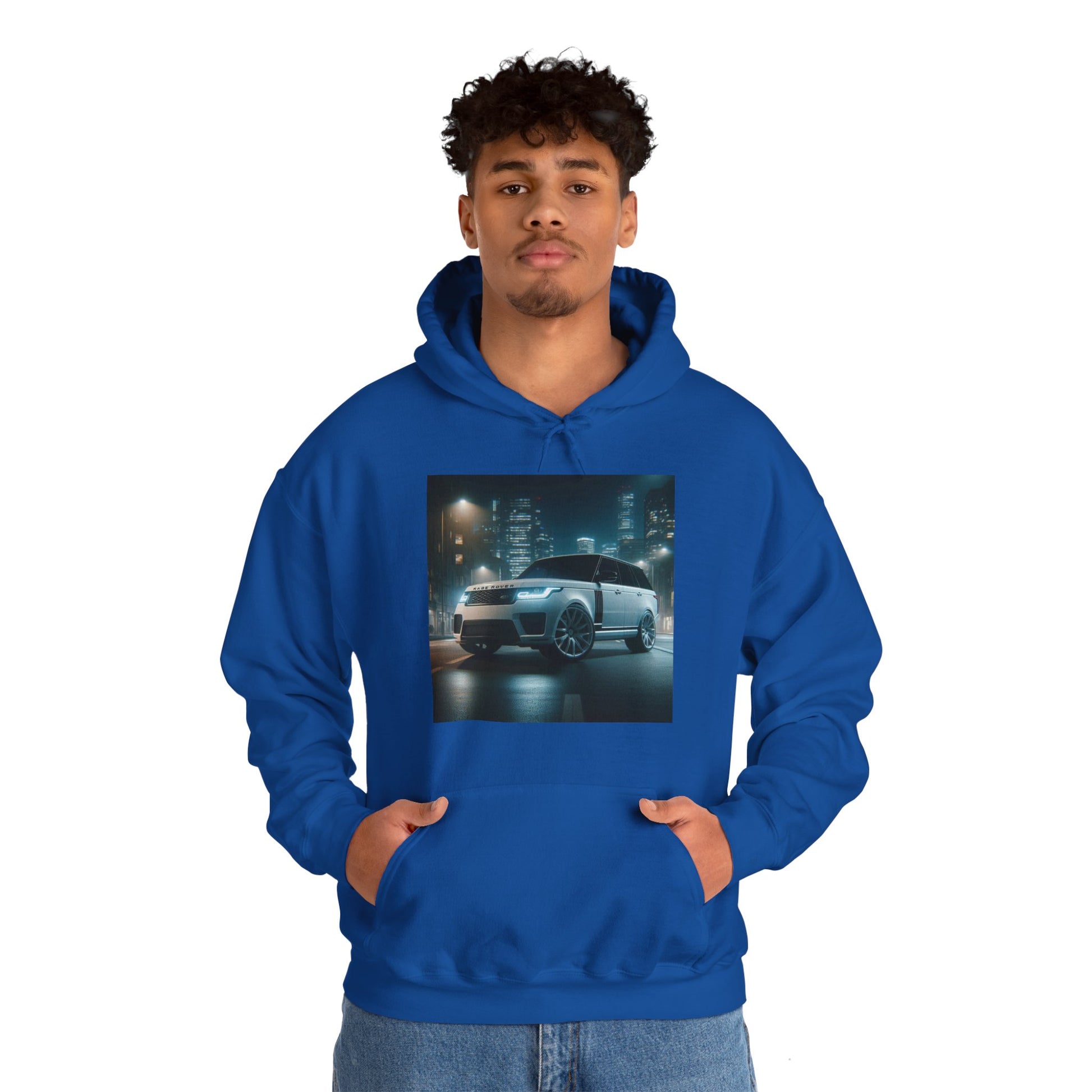 White Range Rover Hoodie Hoodie Printify