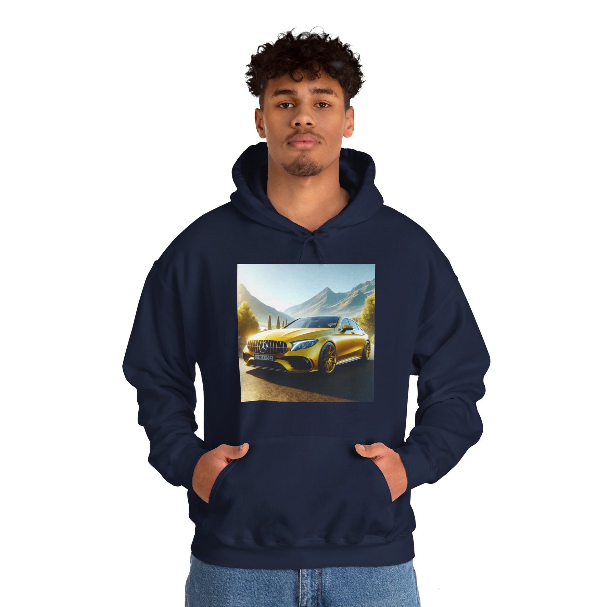 Yellow Mercedes Hoodie Hoodie Printify