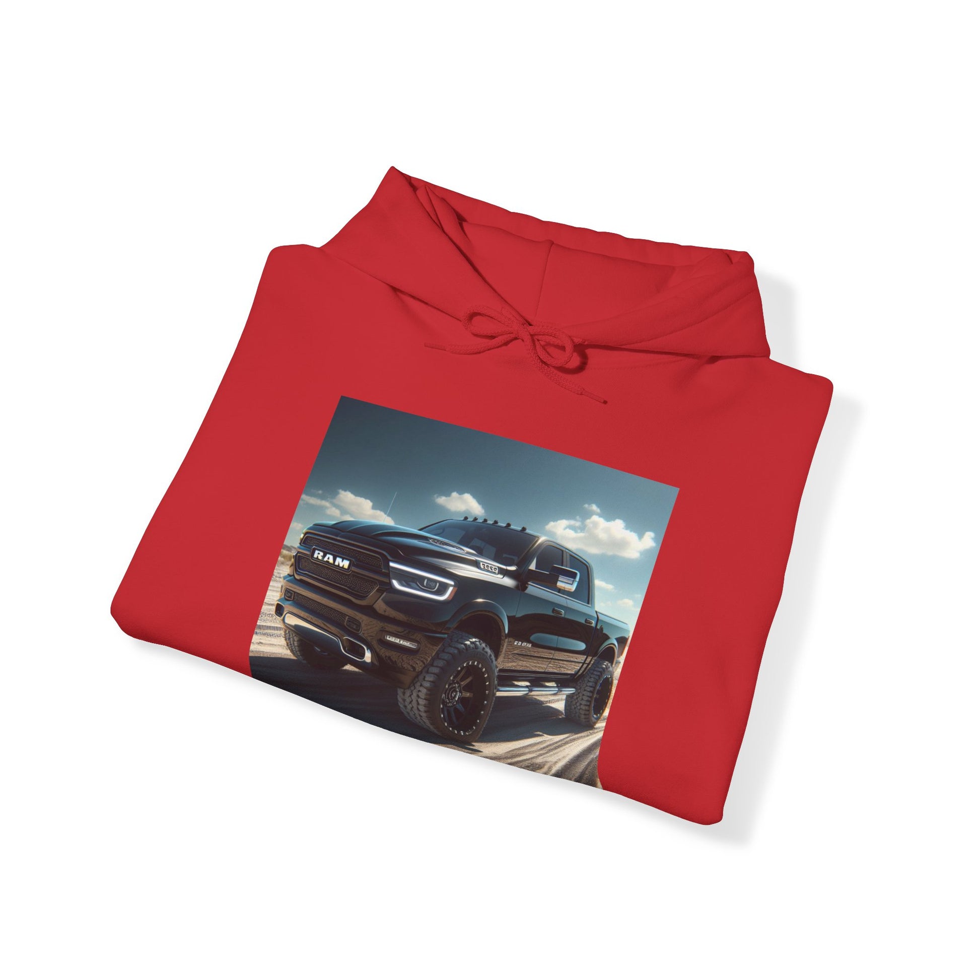 Black Dodge Ram Hoodie Hoodie Printify