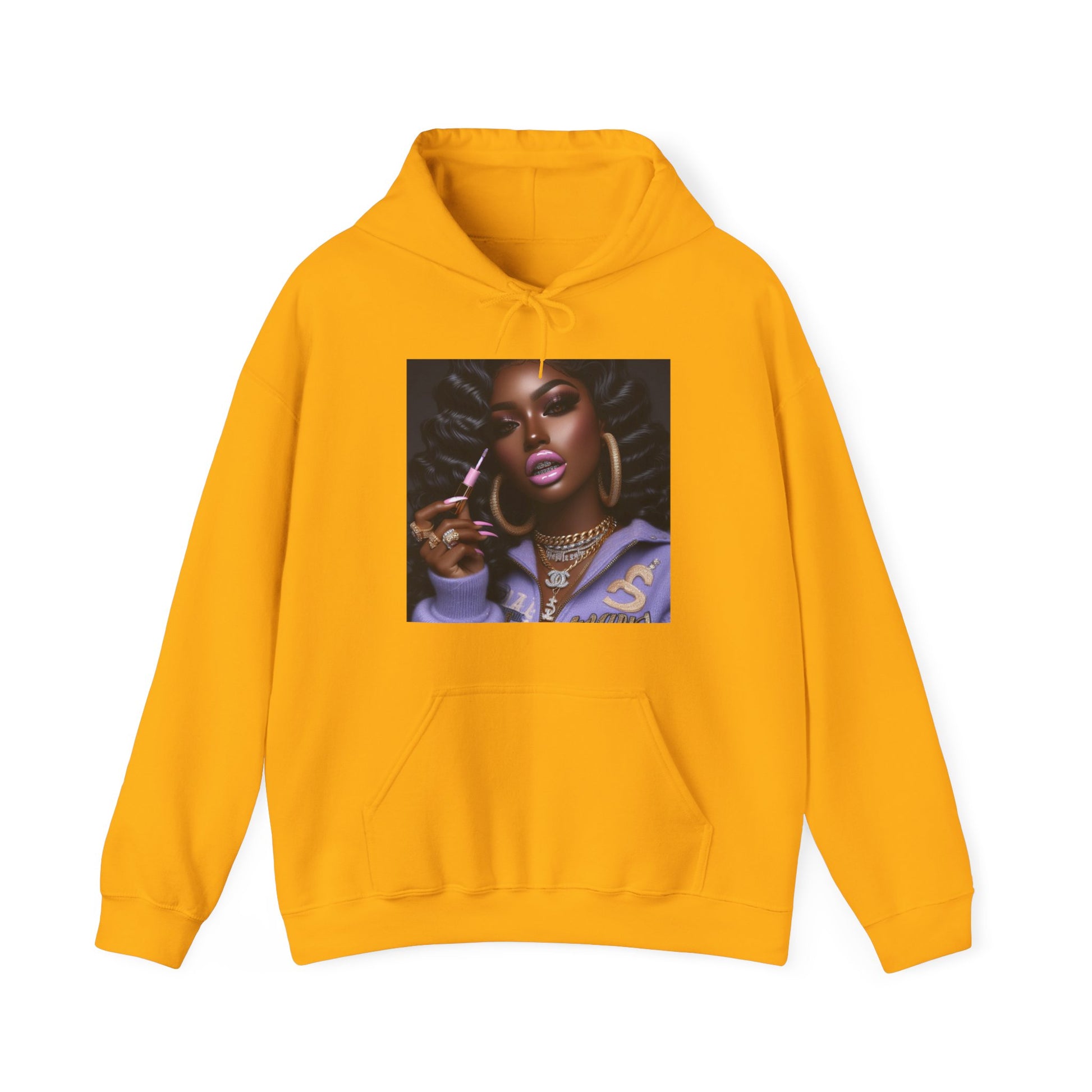 Gloss Up Hoodie Hoodie Printify Gold S