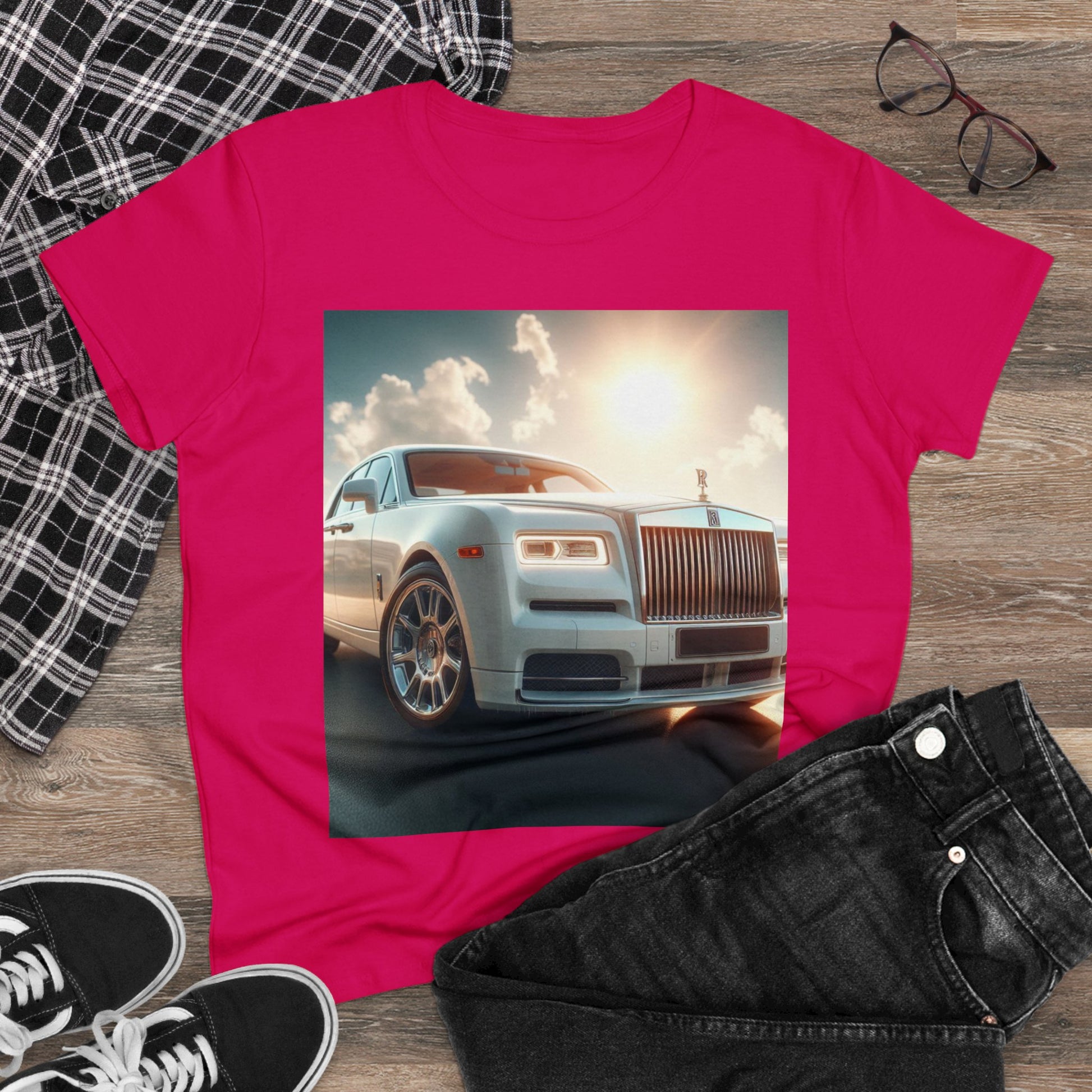 White Rolls Royce T-Shirt T-Shirt Printify