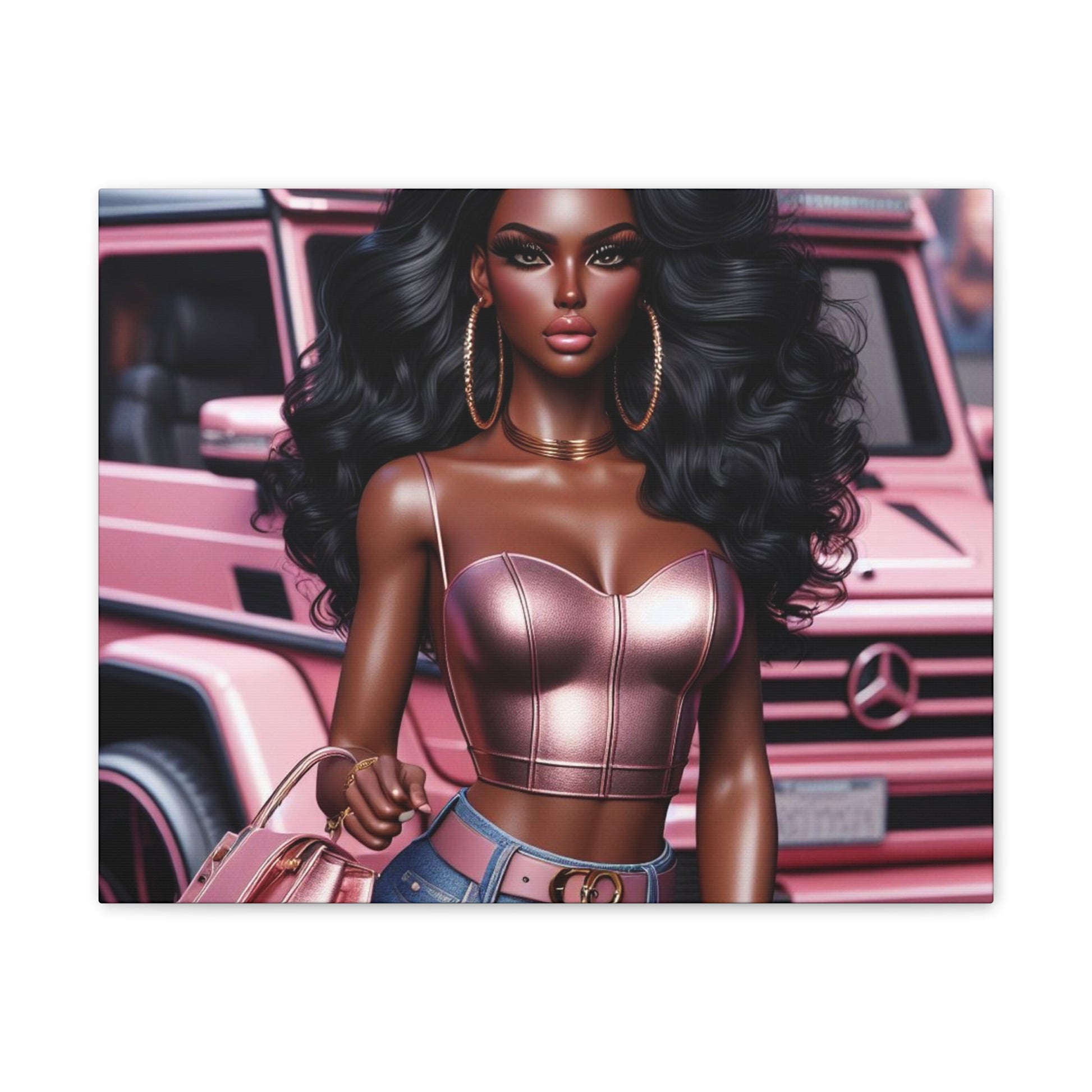 Pink Luxury Canvas Canvas Printify