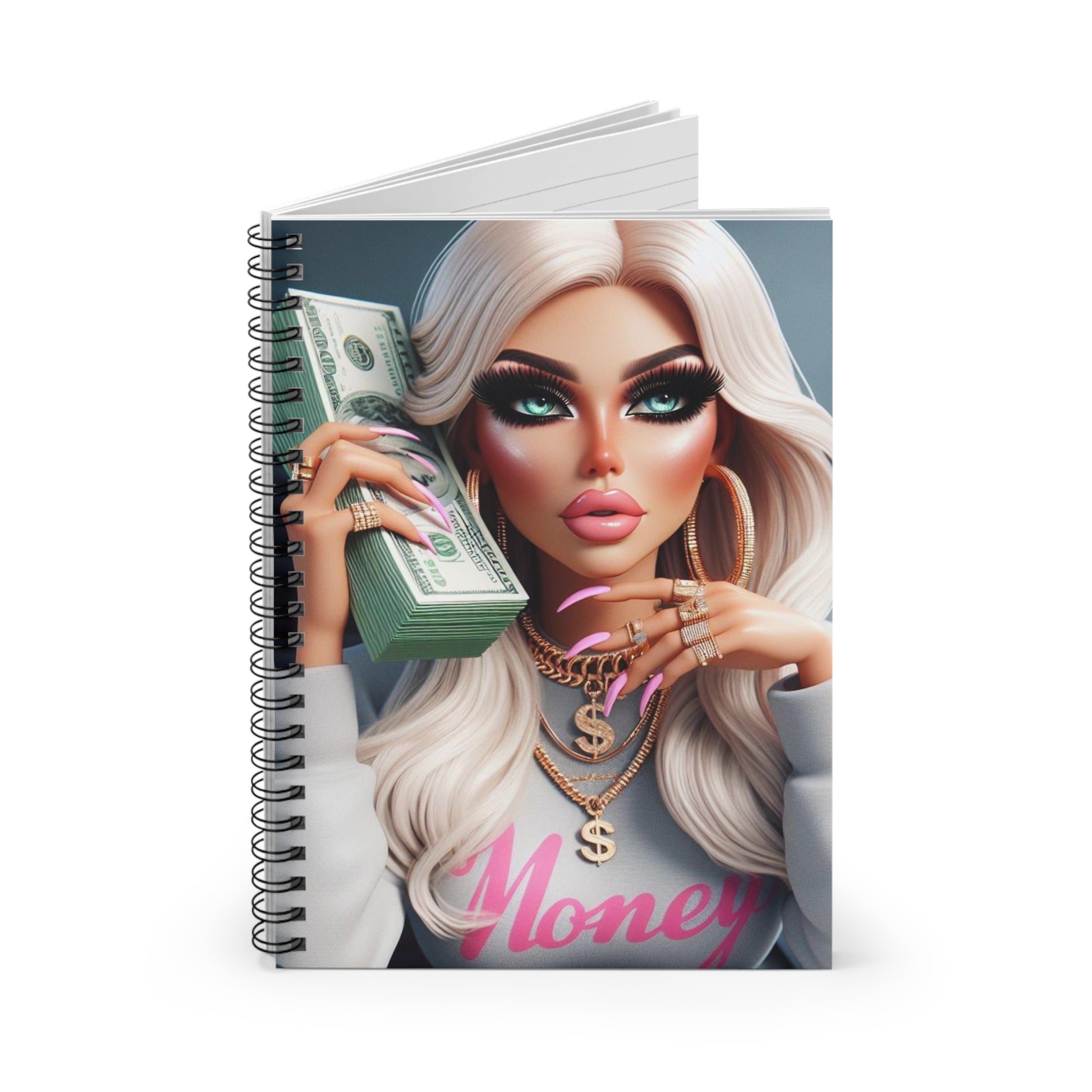 Money Spiral Notebook Paper products Printify