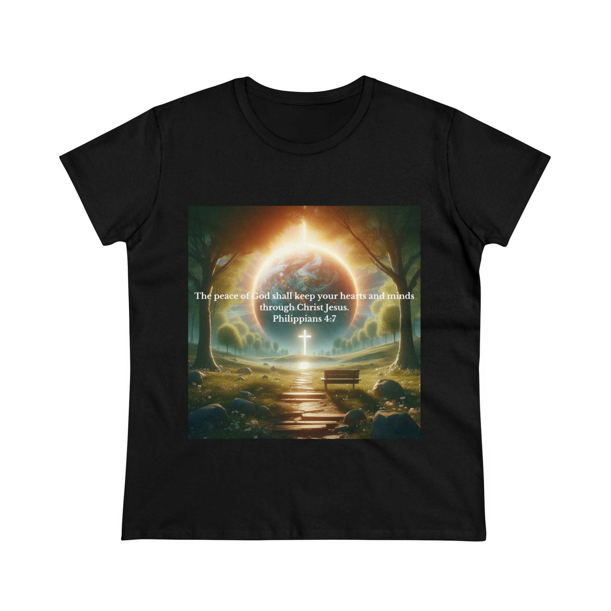 Philippians 4:7 T-Shirt T-Shirt Printify Black S