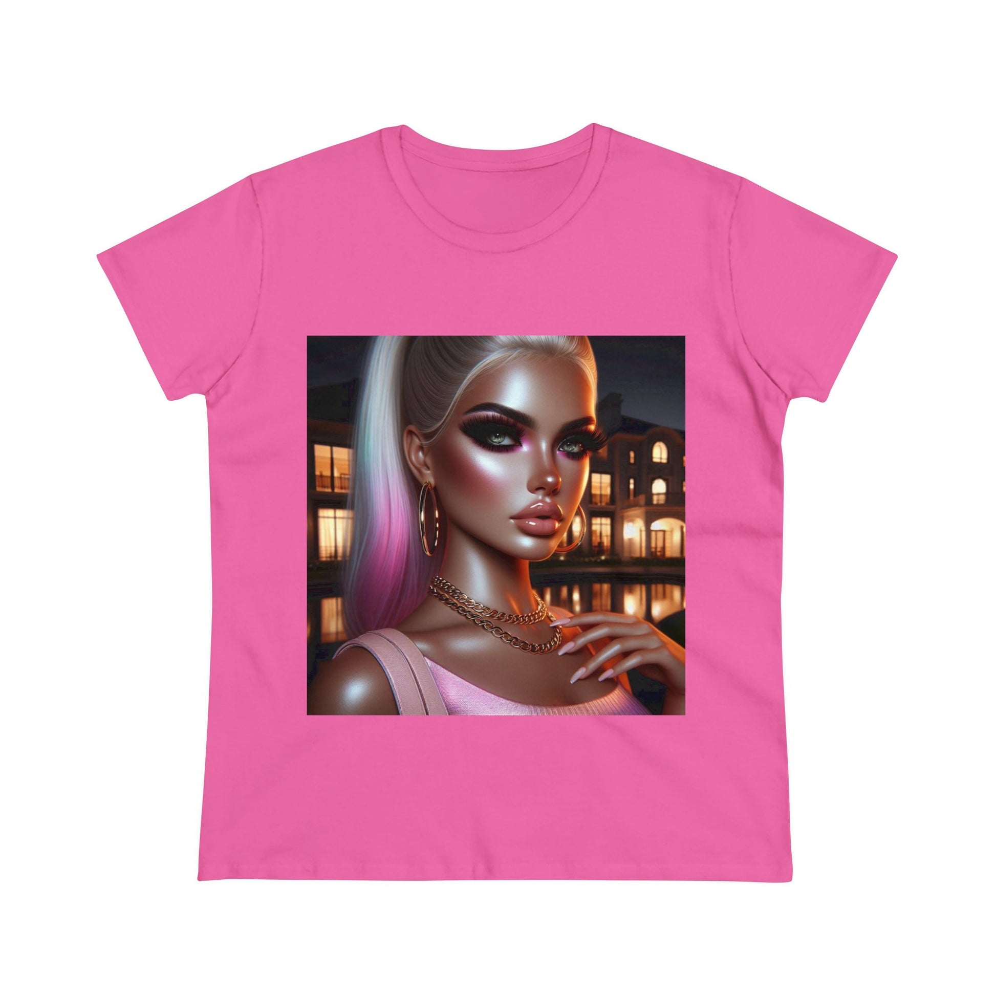 Pink at Night T-Shirt T-Shirt Printify Azalea S
