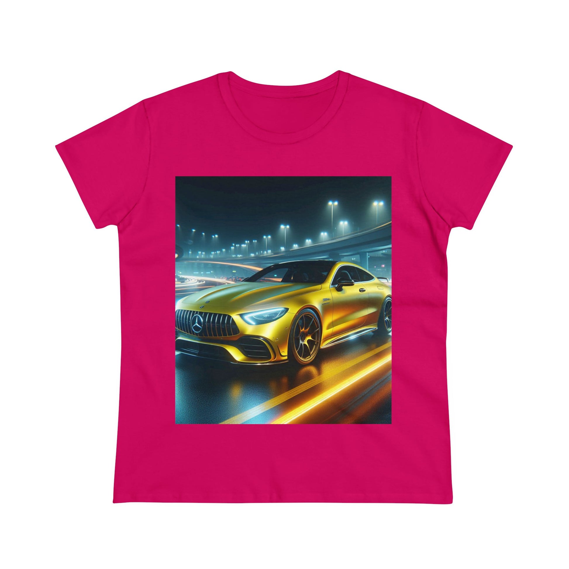 Yellow Mercedes T-Shirt T-Shirt Printify Heliconia S
