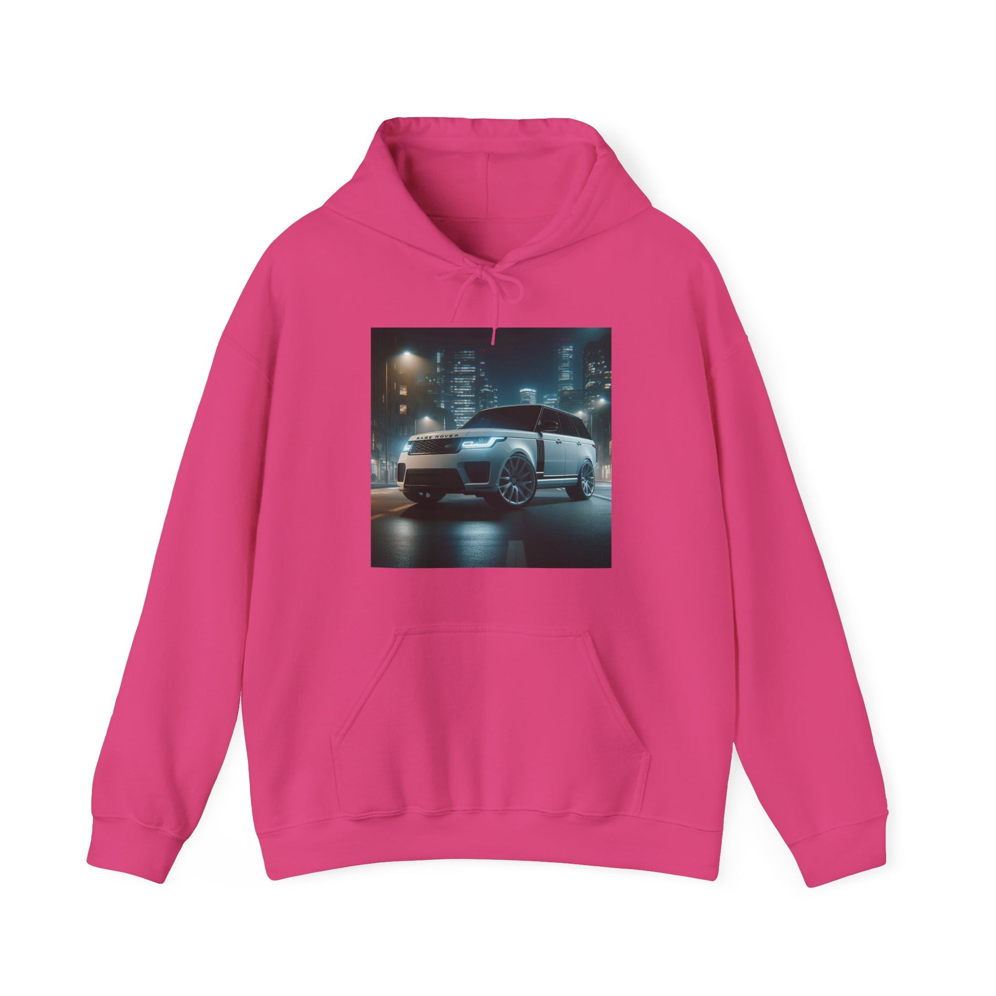 White Range Rover Hoodie Hoodie Printify Heliconia S
