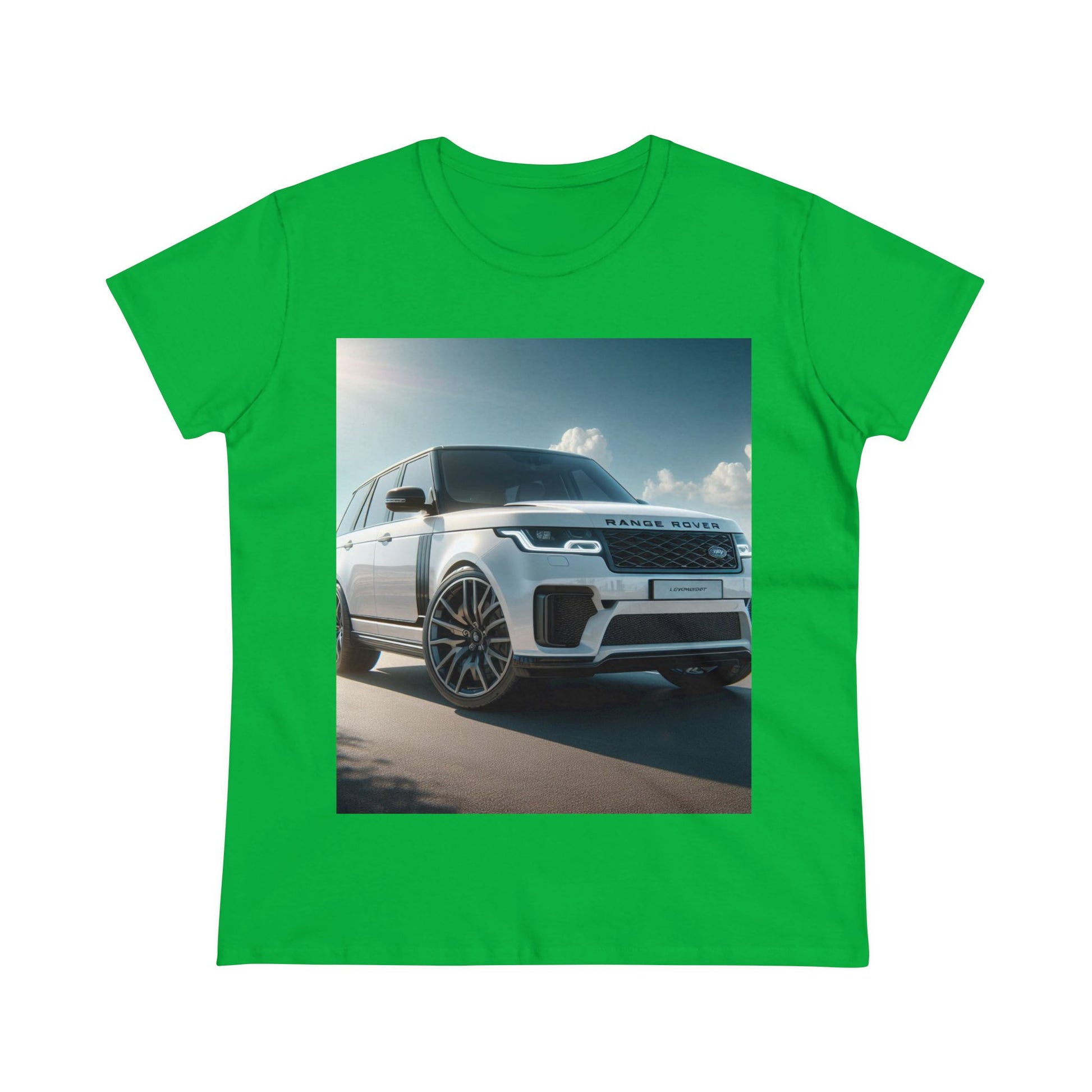 White Range Rover T-Shirt T-Shirt Printify Irish Green S