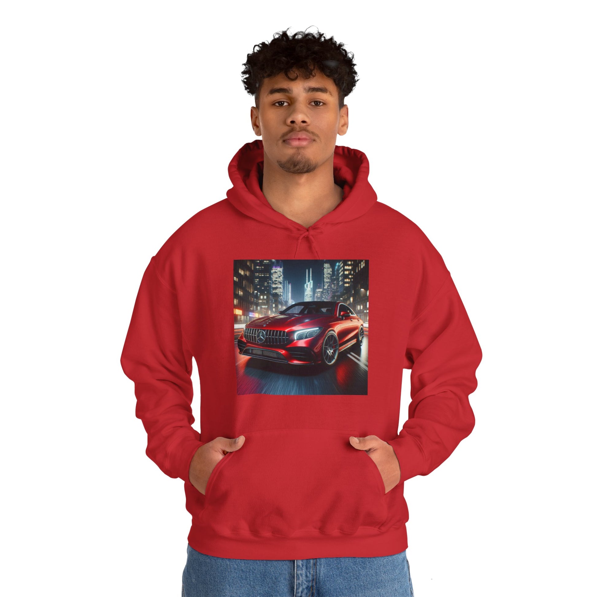 Red Mercedes Hoodie Hoodie Printify