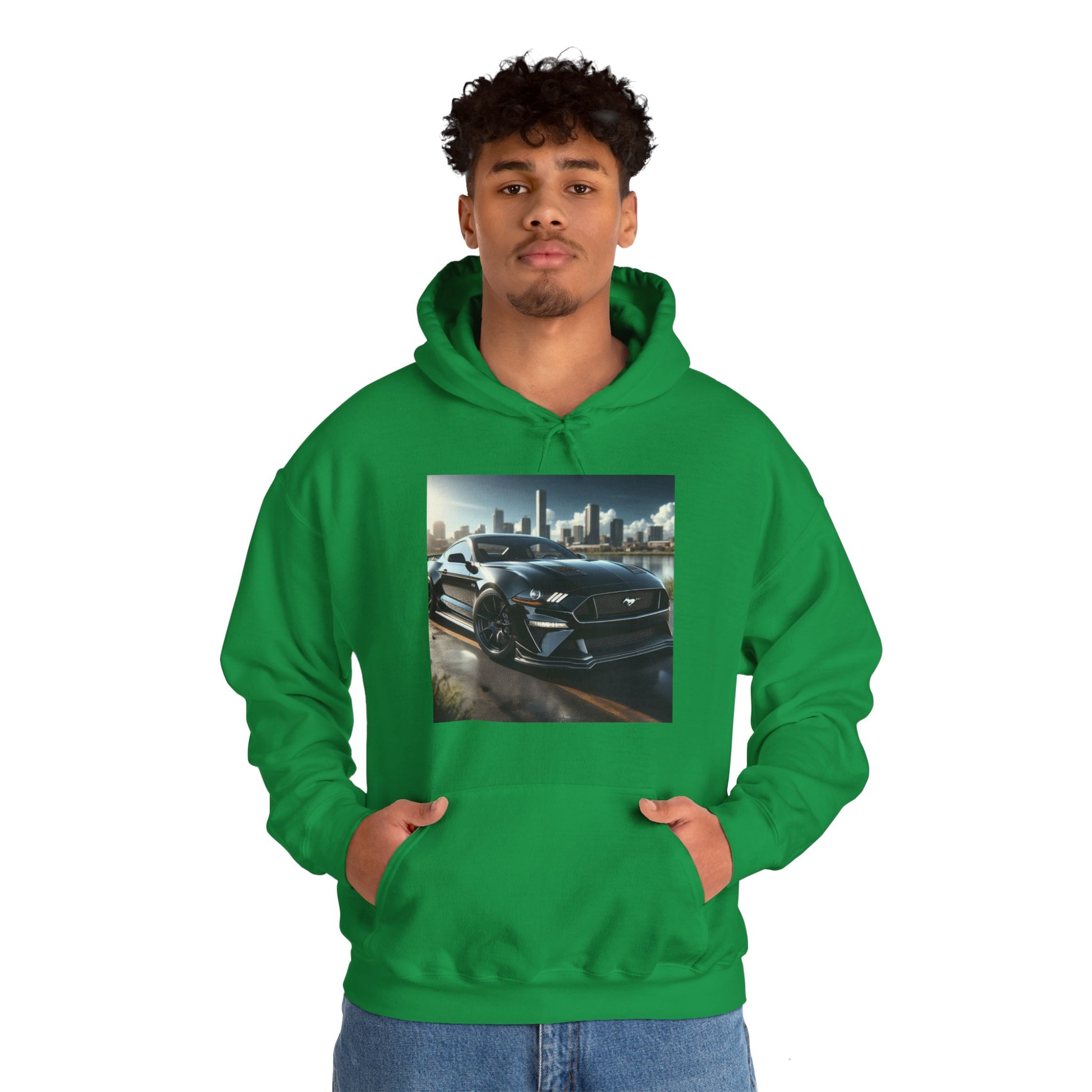 Black Mustang Hoodie Hoodie Printify