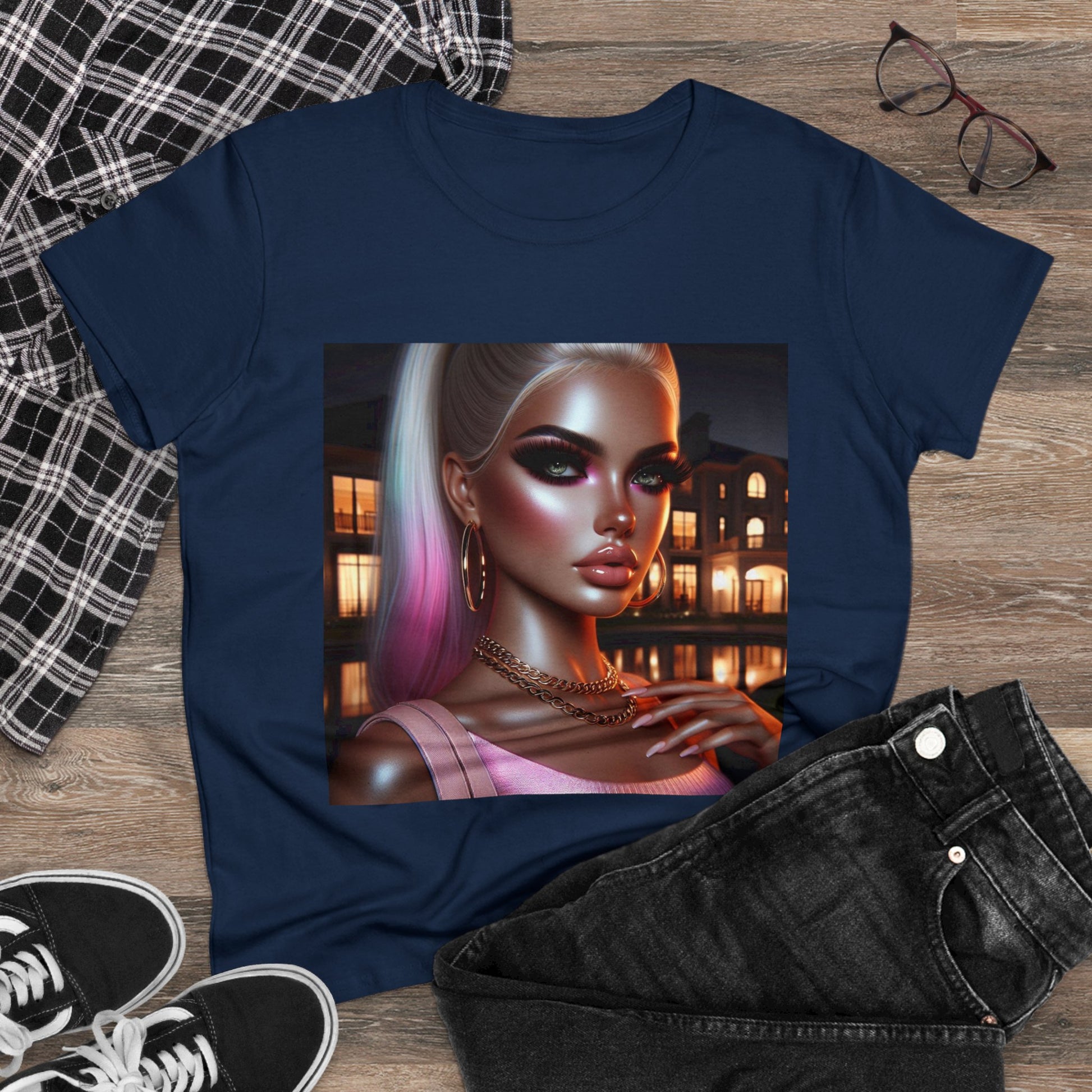 Pink at Night T-Shirt T-Shirt Printify