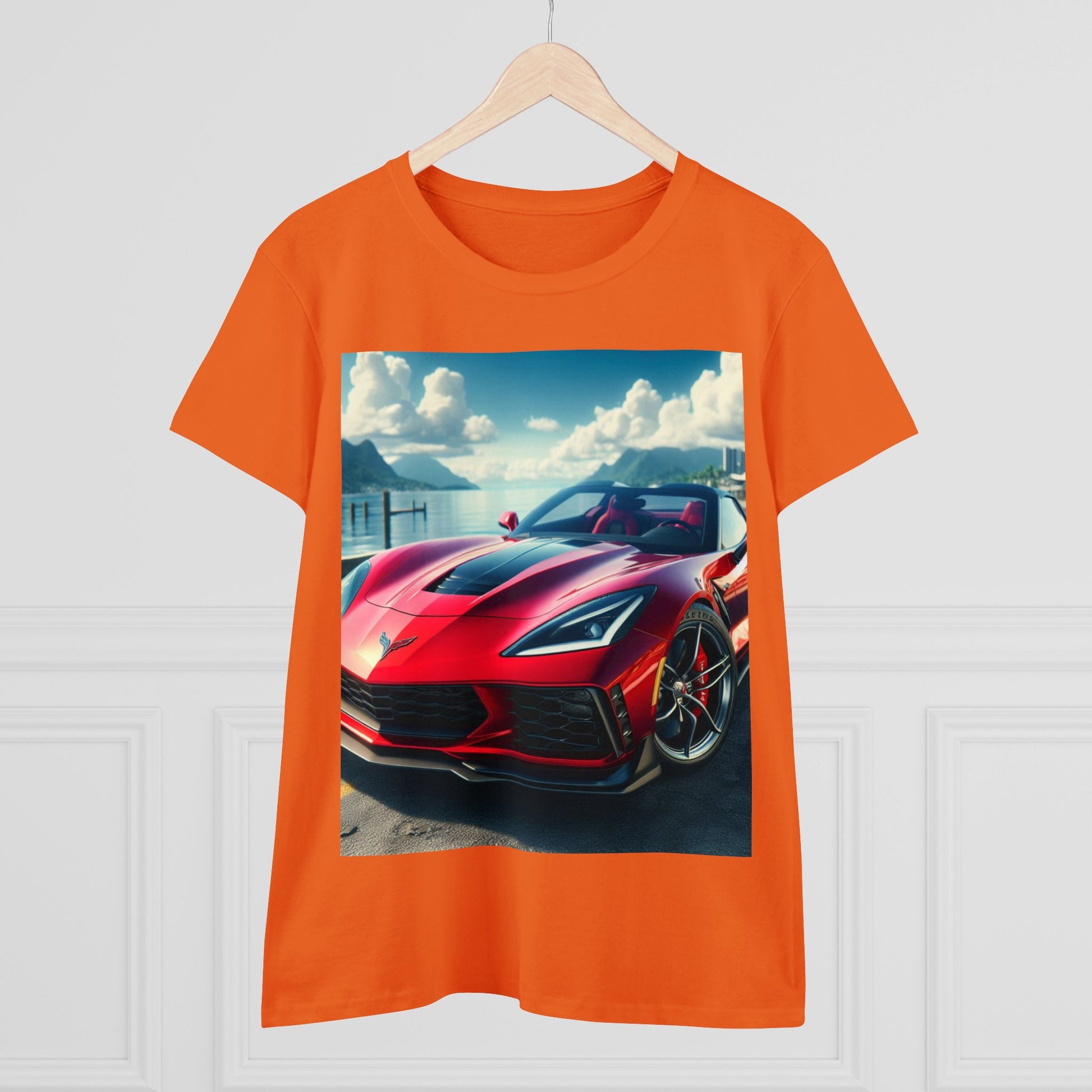 Red Corvette T-Shirt T-Shirt Printify