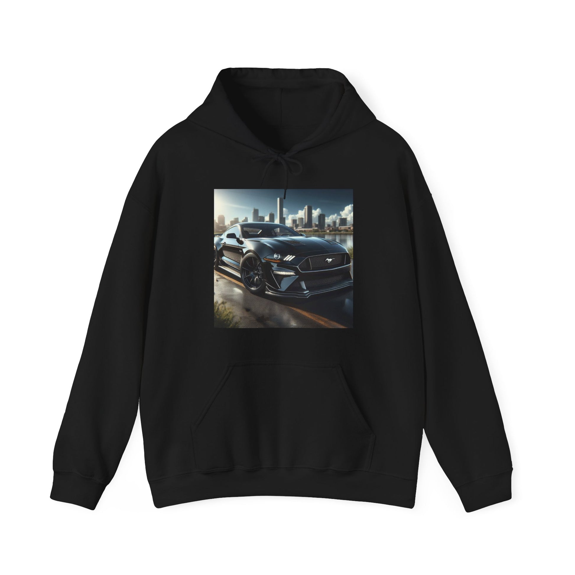 Black Mustang Hoodie Hoodie Printify Black S