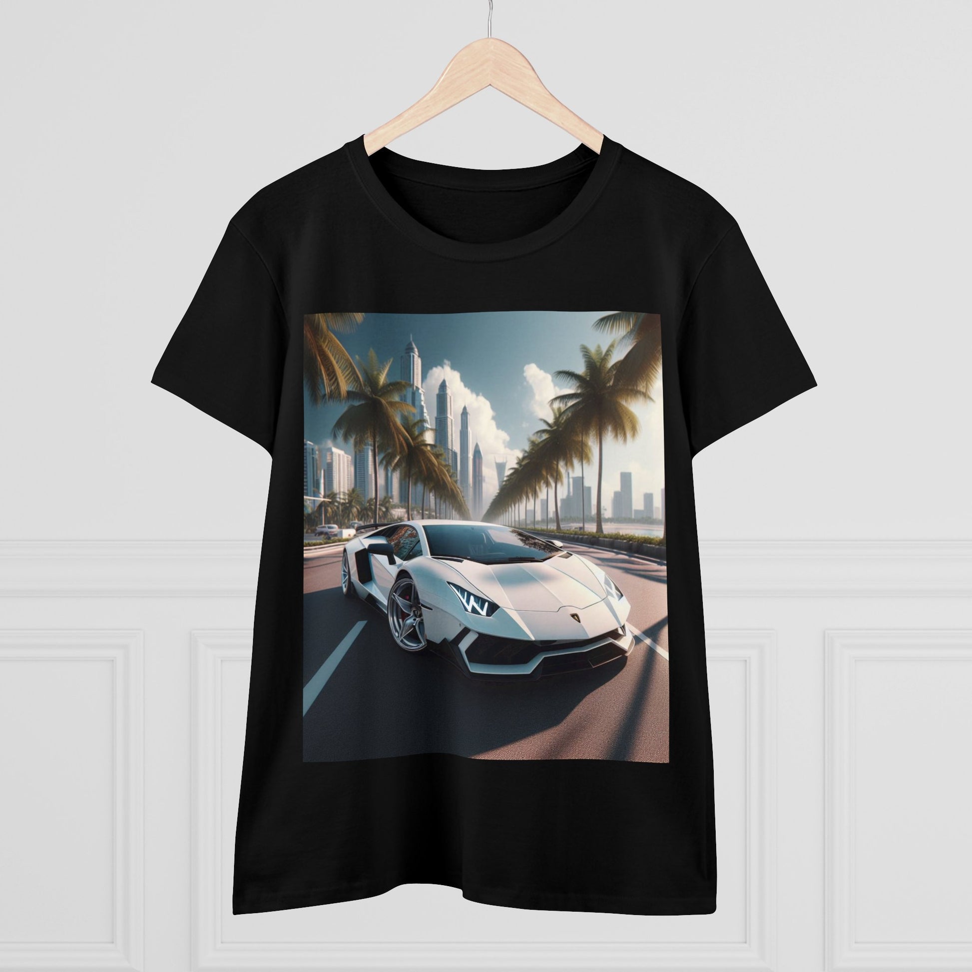 White Lamborghini T-Shirt T-Shirt Printify
