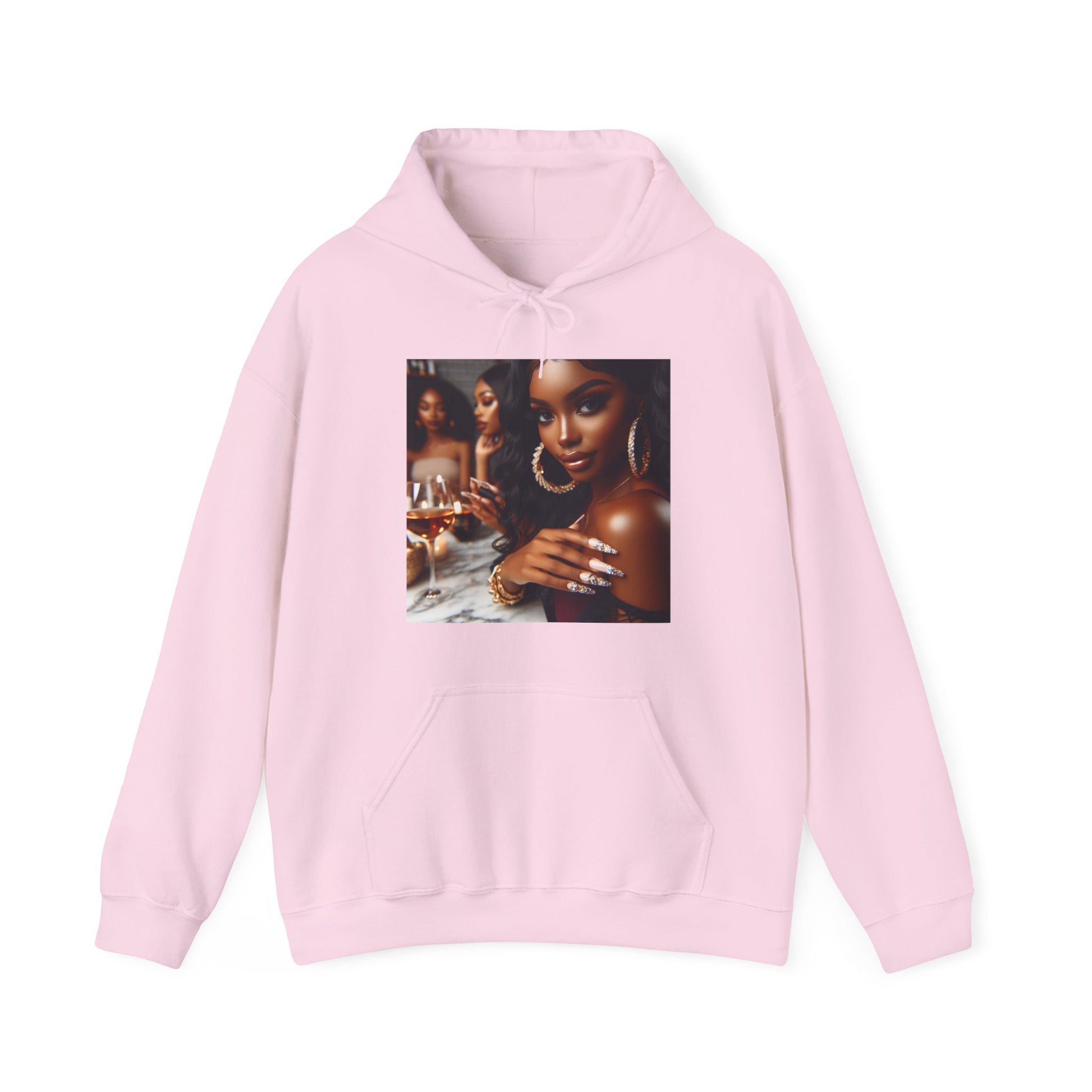 Wine Down Hoodie Hoodie Printify Light Pink S