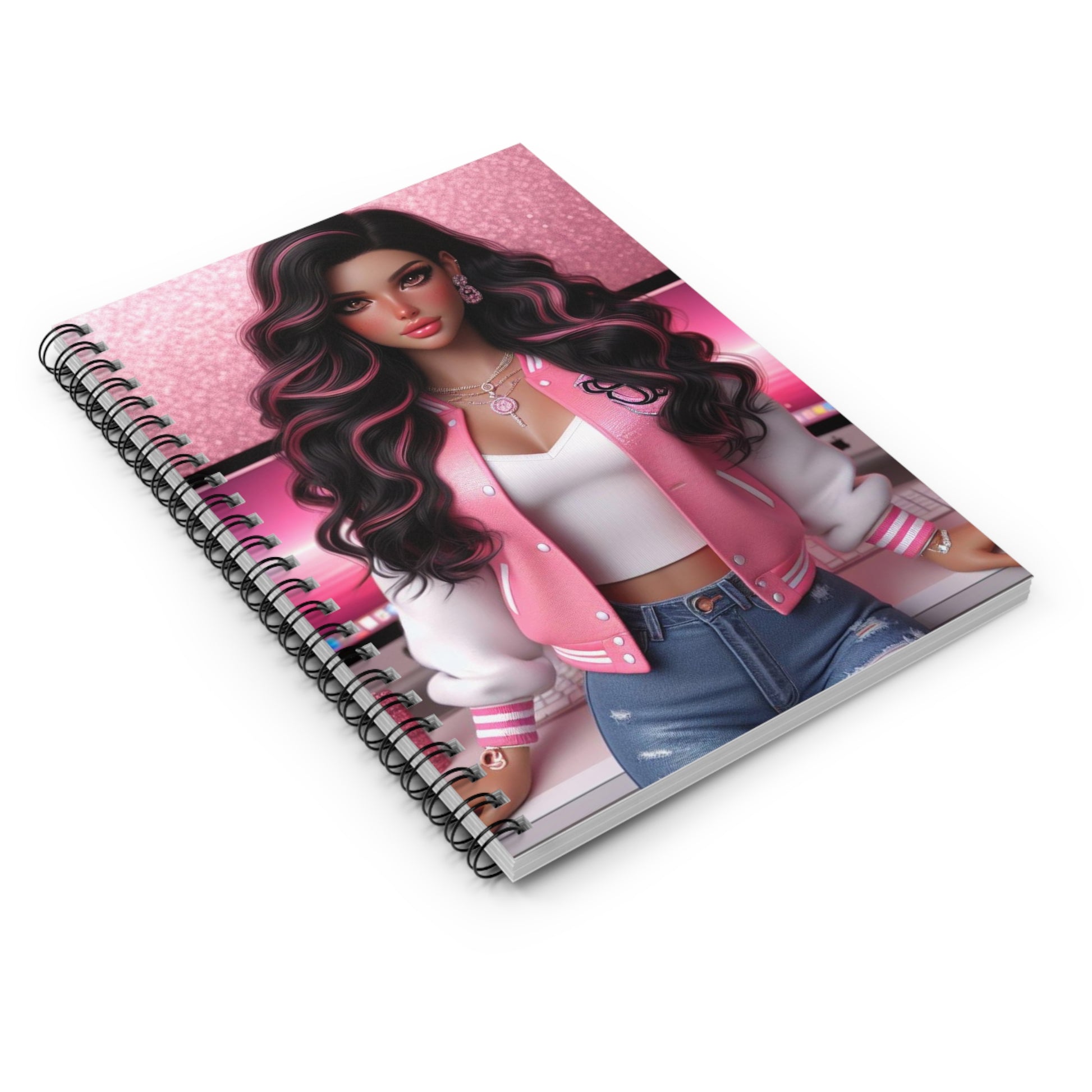 Pink Evrything Spiral Notebook Paper products Printify