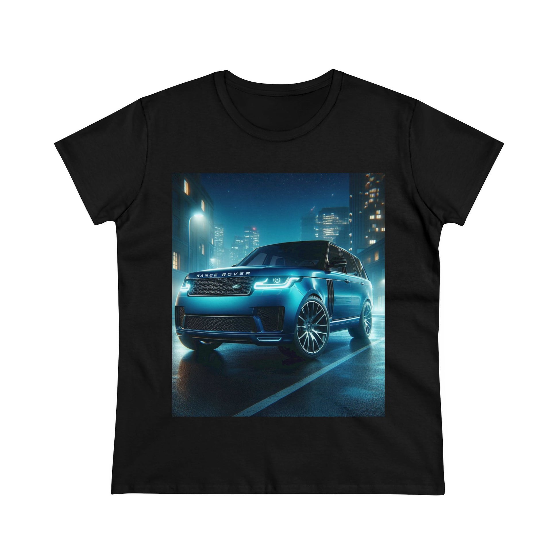 Blue Range Rover T-Shirt T-Shirt Printify Black S