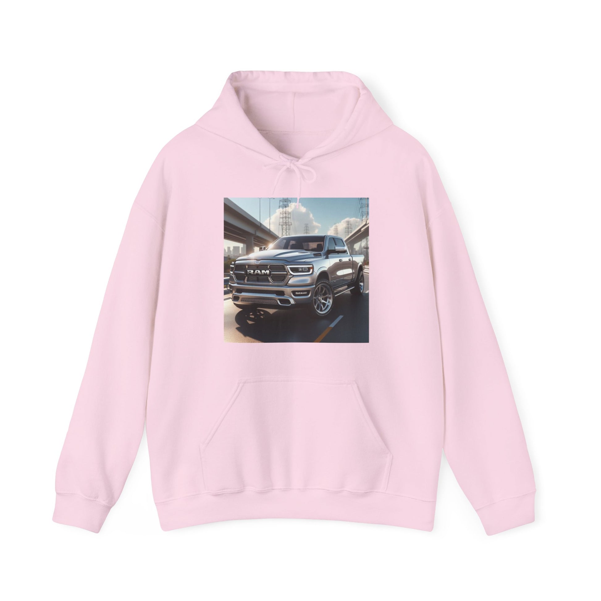 Silver Dodge Ram Hoodie Hoodie Printify Light Pink S