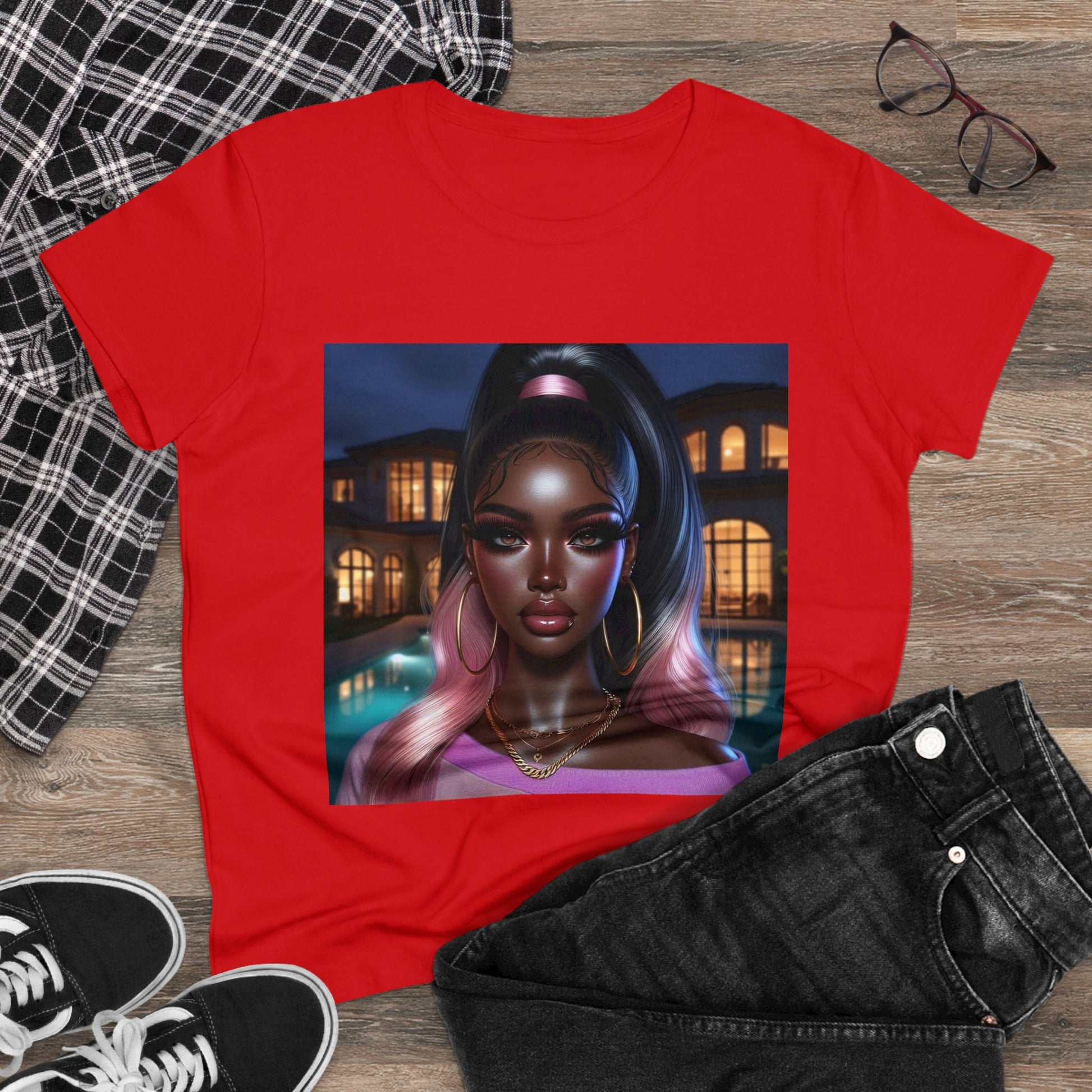 Pink at Night T-Shirt T-Shirt Printify