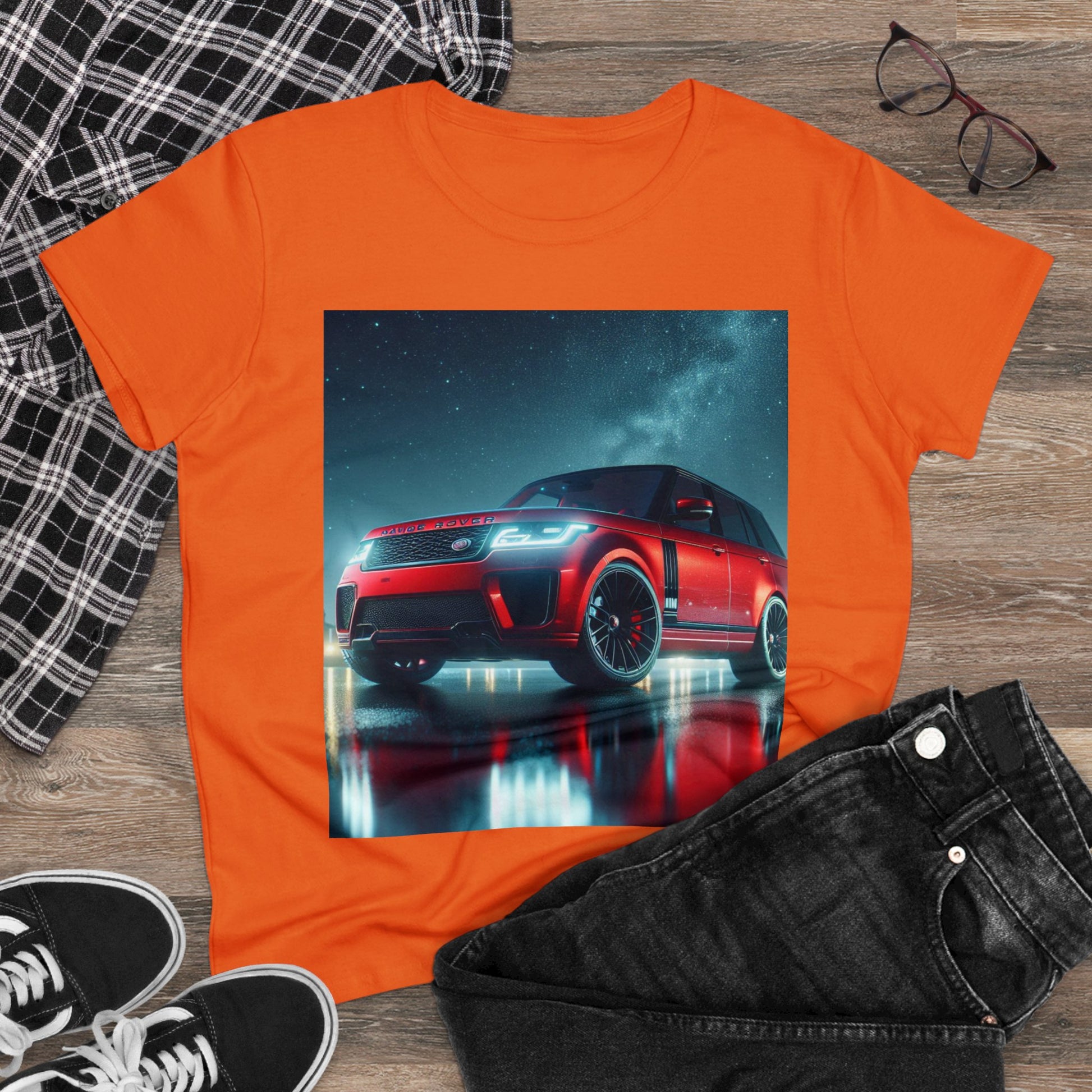 Red Range Rover T-Shirt T-Shirt Printify