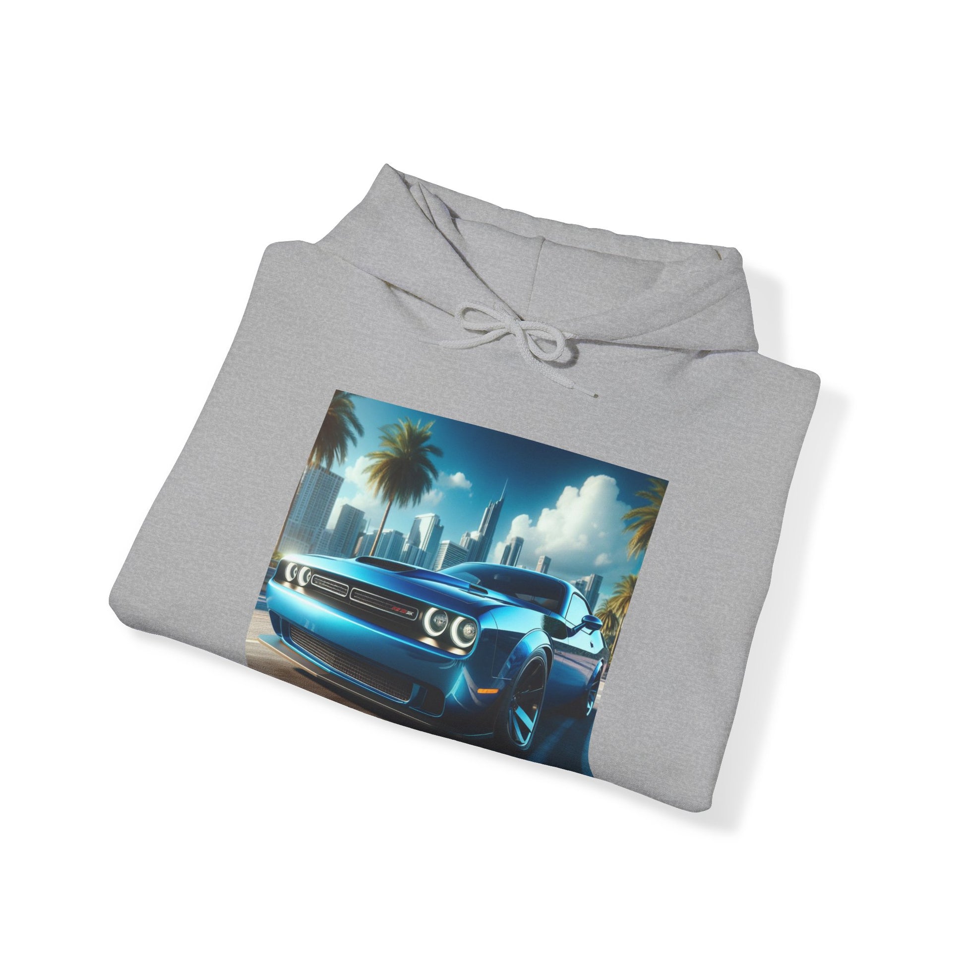 Blue Challenger Hoodie Hoodie Printify