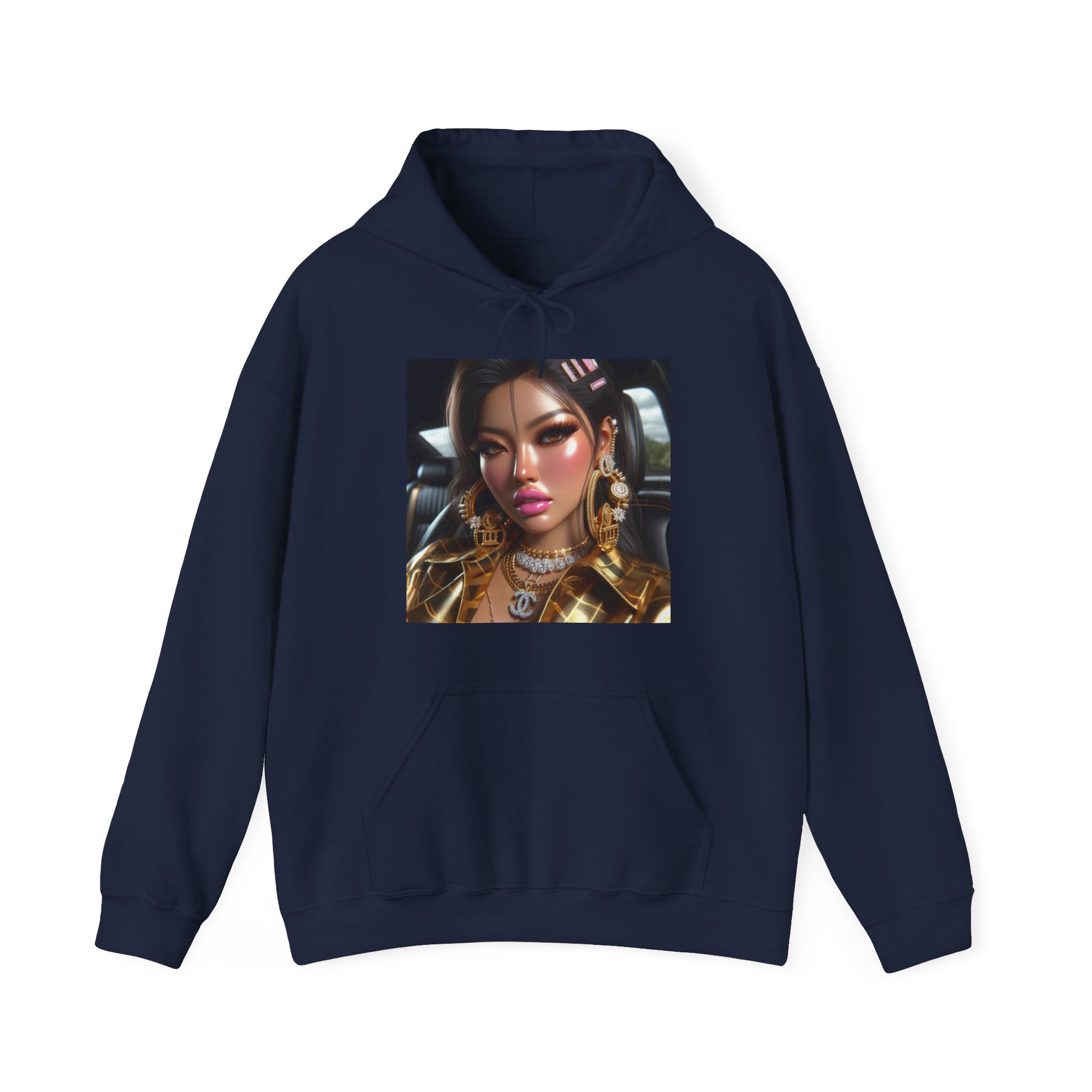 Car Beauty Hoodie Hoodie Printify Navy S