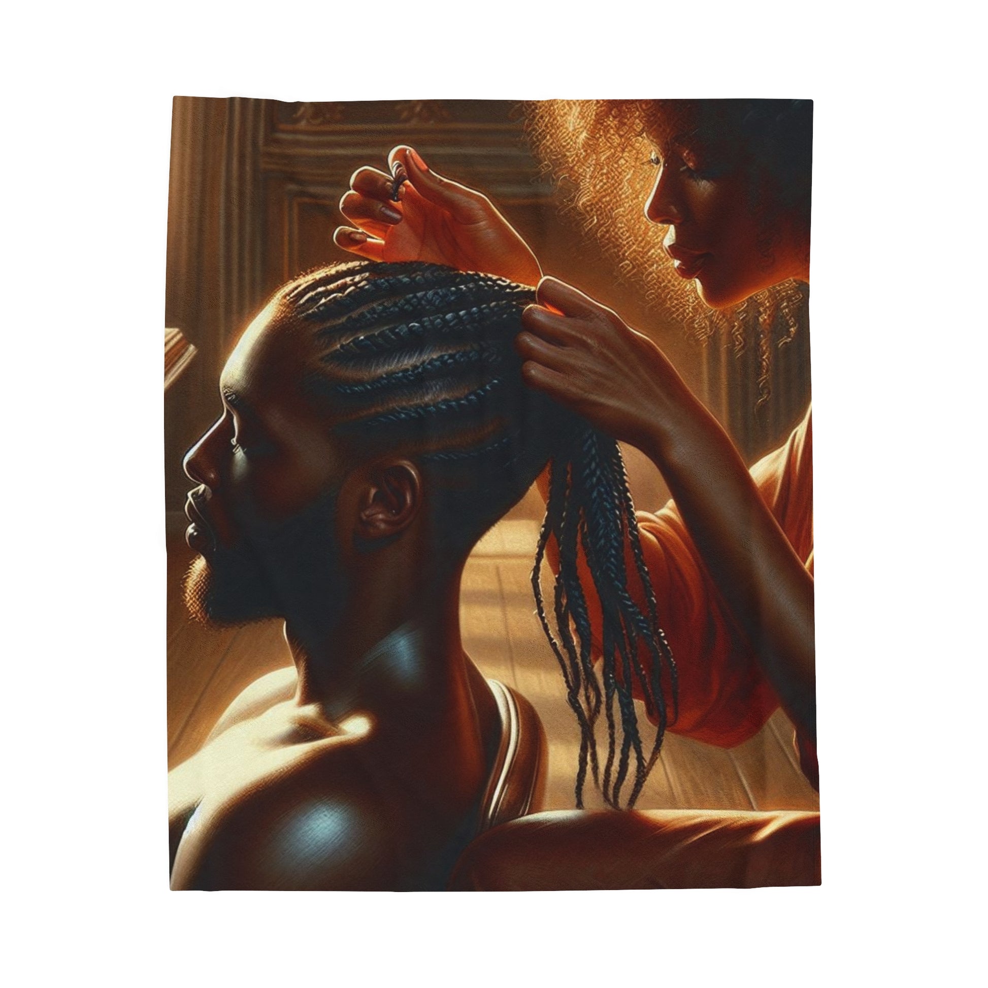 Braid My Hair Plush Blanket All Over Prints Printify 50" × 60"