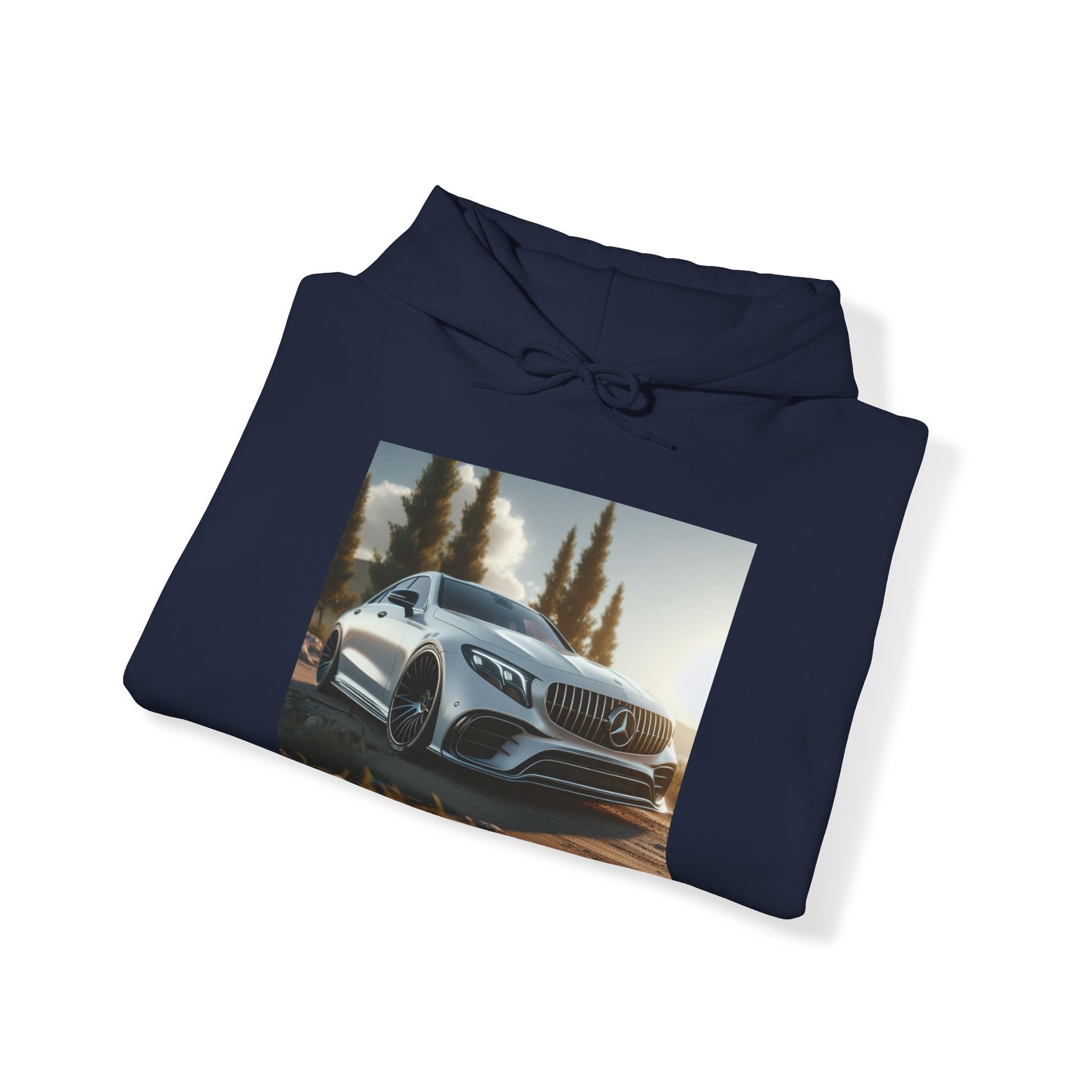 White Mercedes Hoodie Hoodie Printify