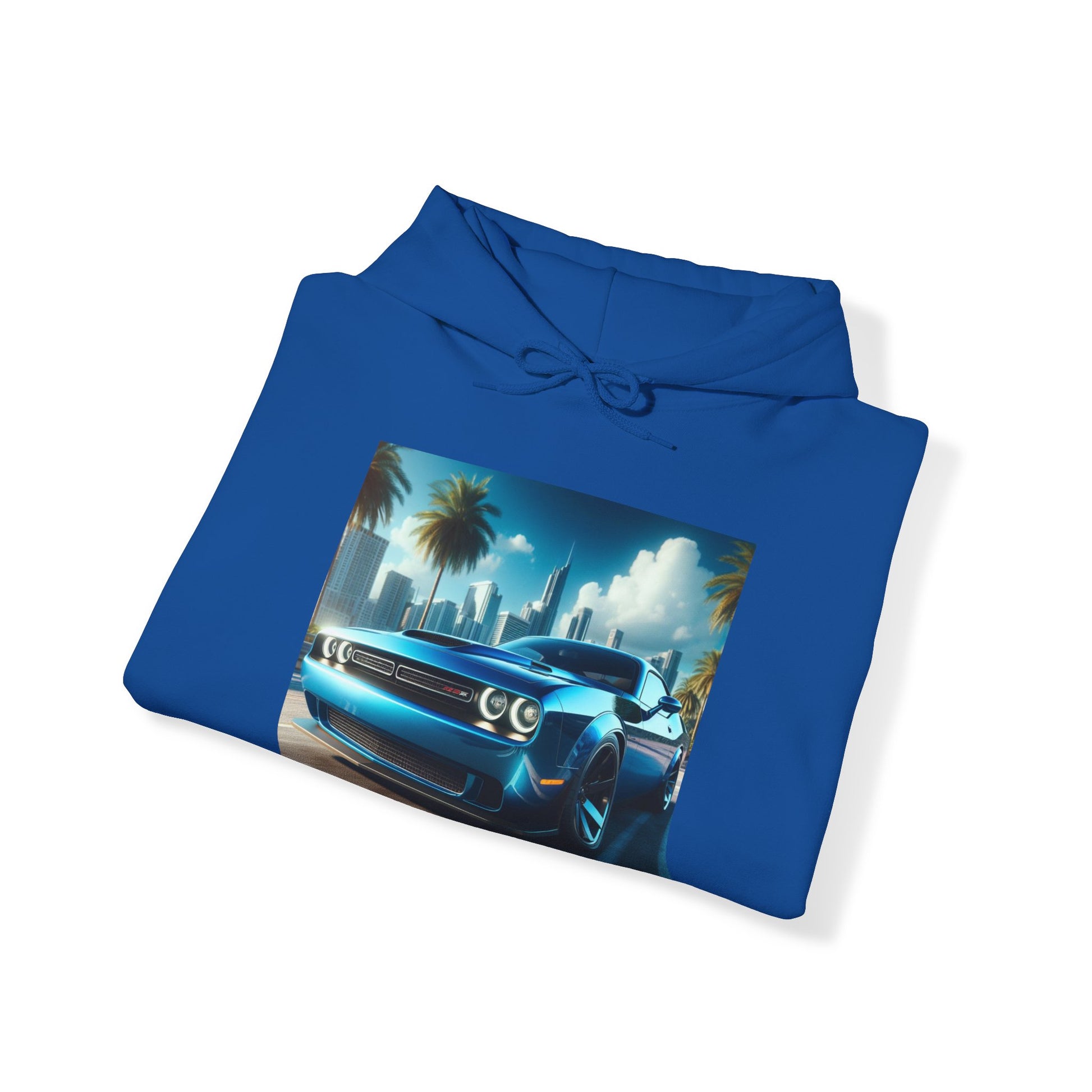 Blue Challenger Hoodie Hoodie Printify