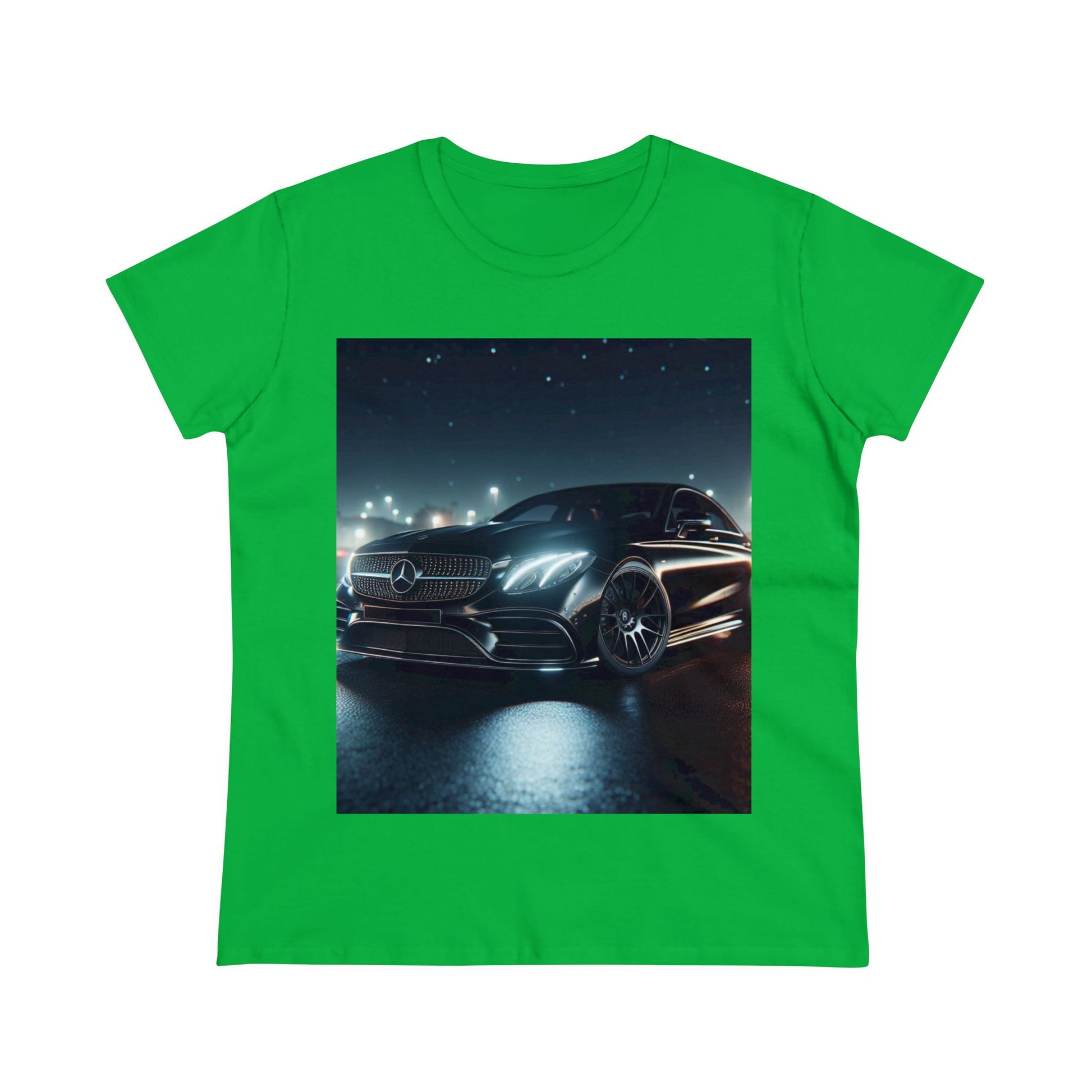 Black Mercedes T-Shirt T-Shirt Printify Irish Green S