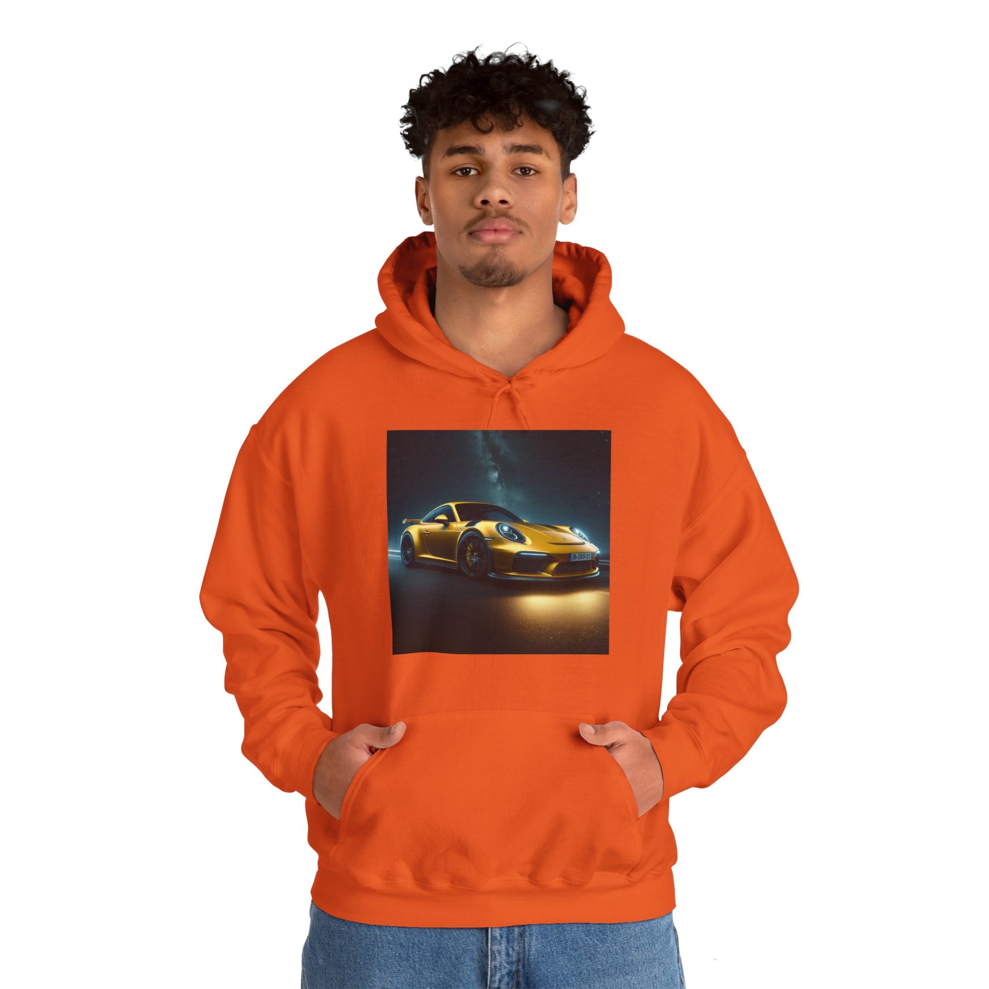 Yellow Porsche Hoodie Hoodie Printify