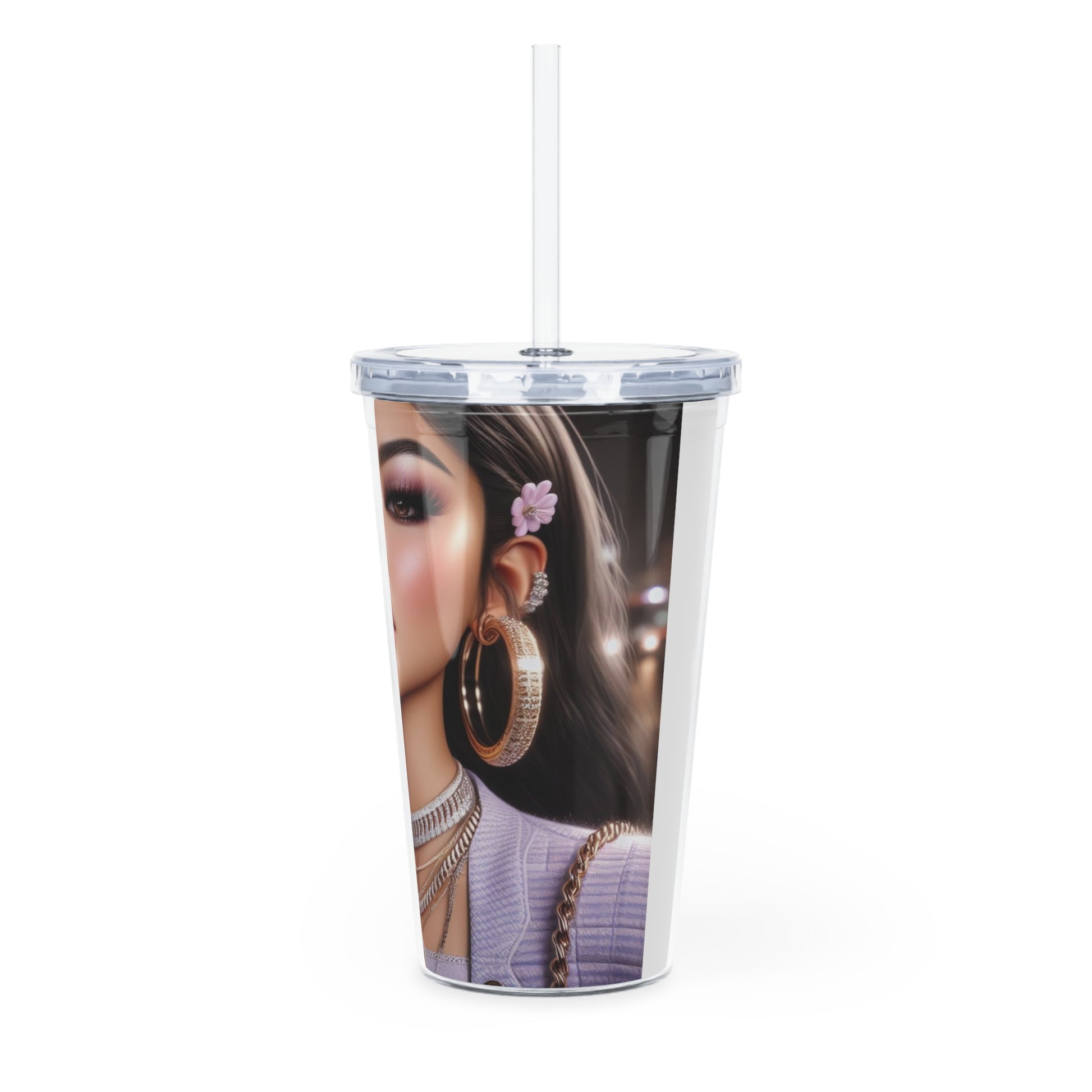 Chanel Please Tumbler with Straw Mug Printify