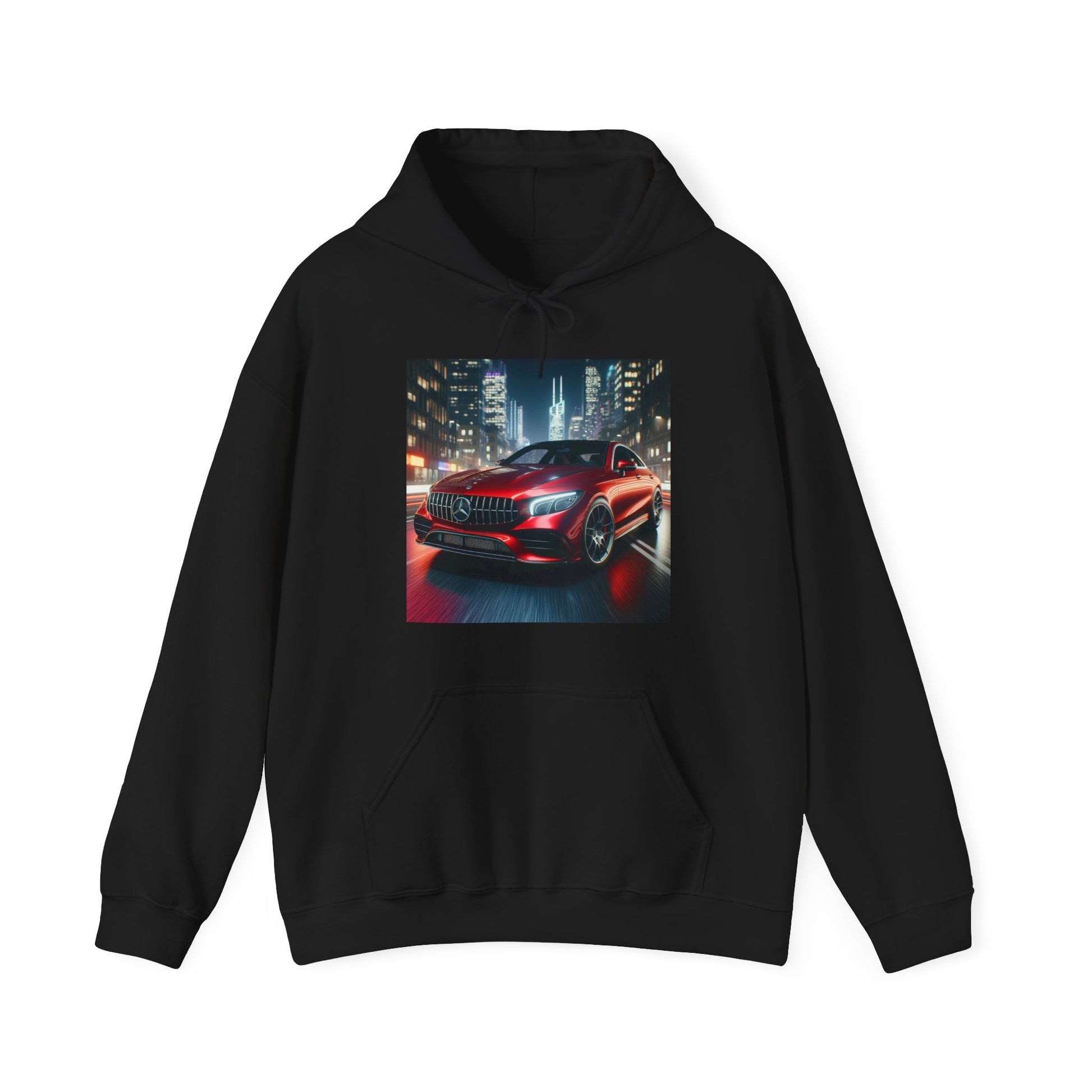 Red Mercedes Hoodie Hoodie Printify Black S